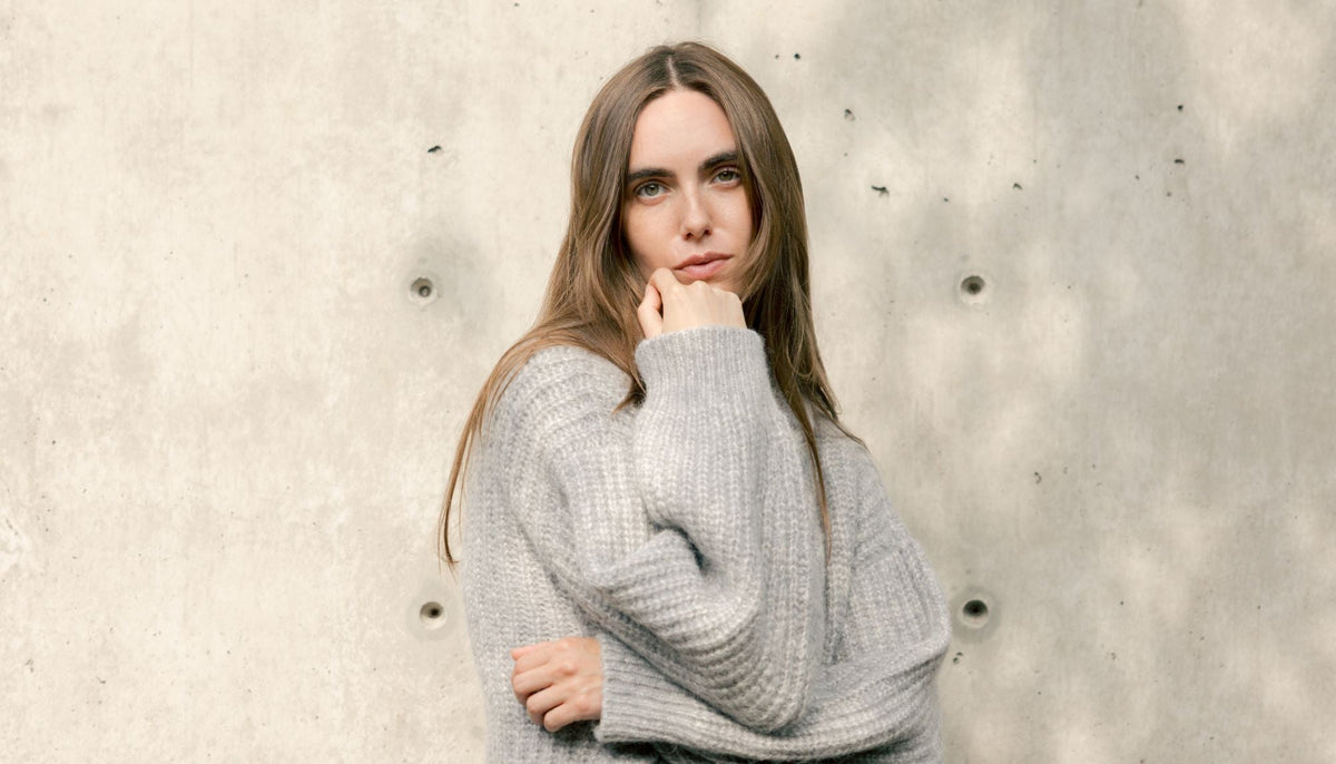 Woman wearing knitwear