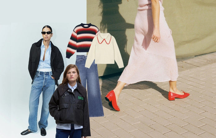 A woman  in a pair of denim from Hill's Dry Goods