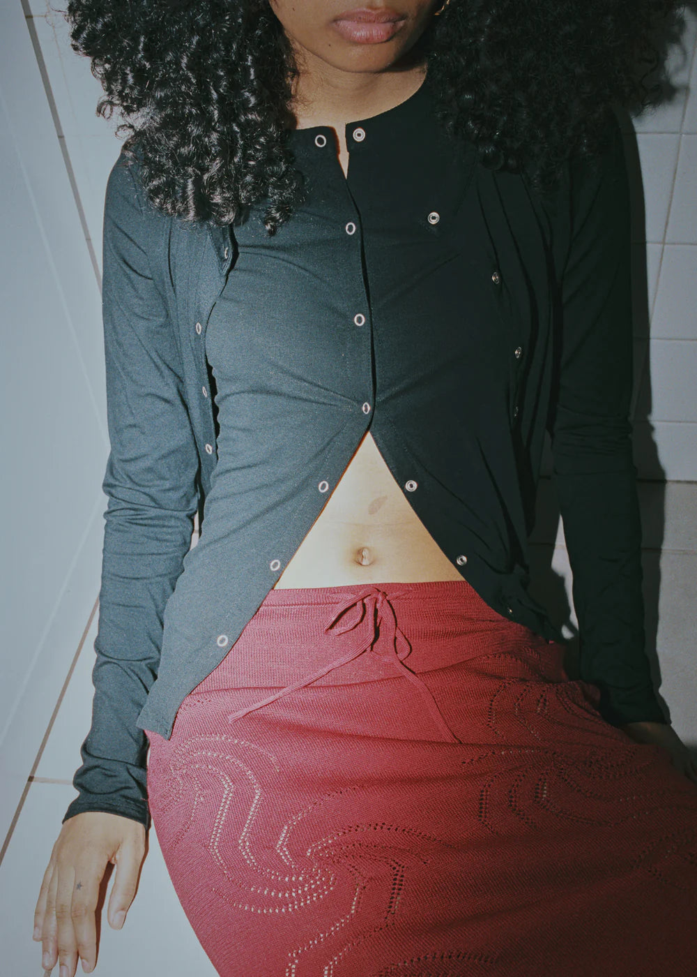 Snap Cardigan Sweaters &amp; Knits Geel