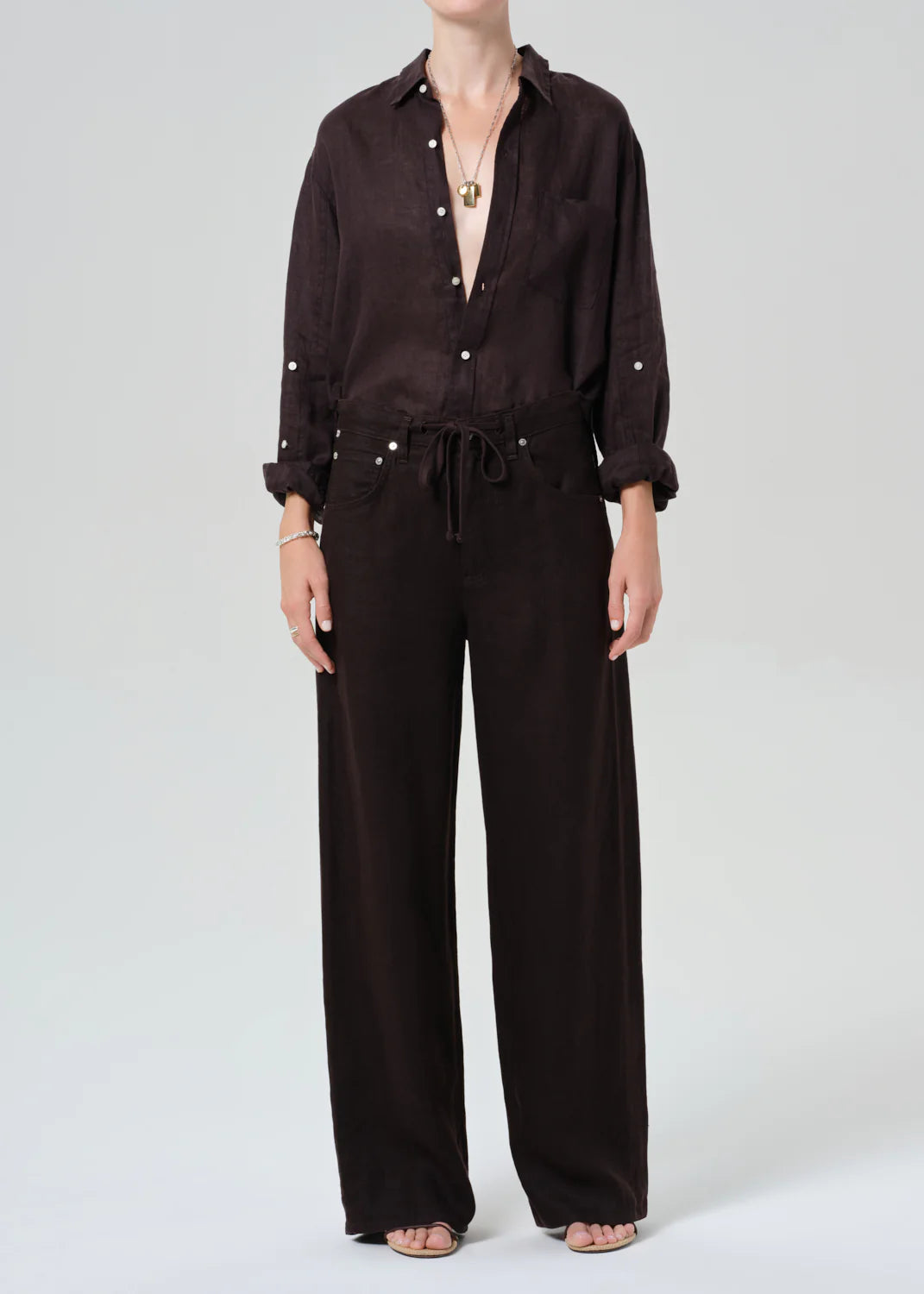 Kayla Shrunken Linen Shirt Tops Citizens of Humanity