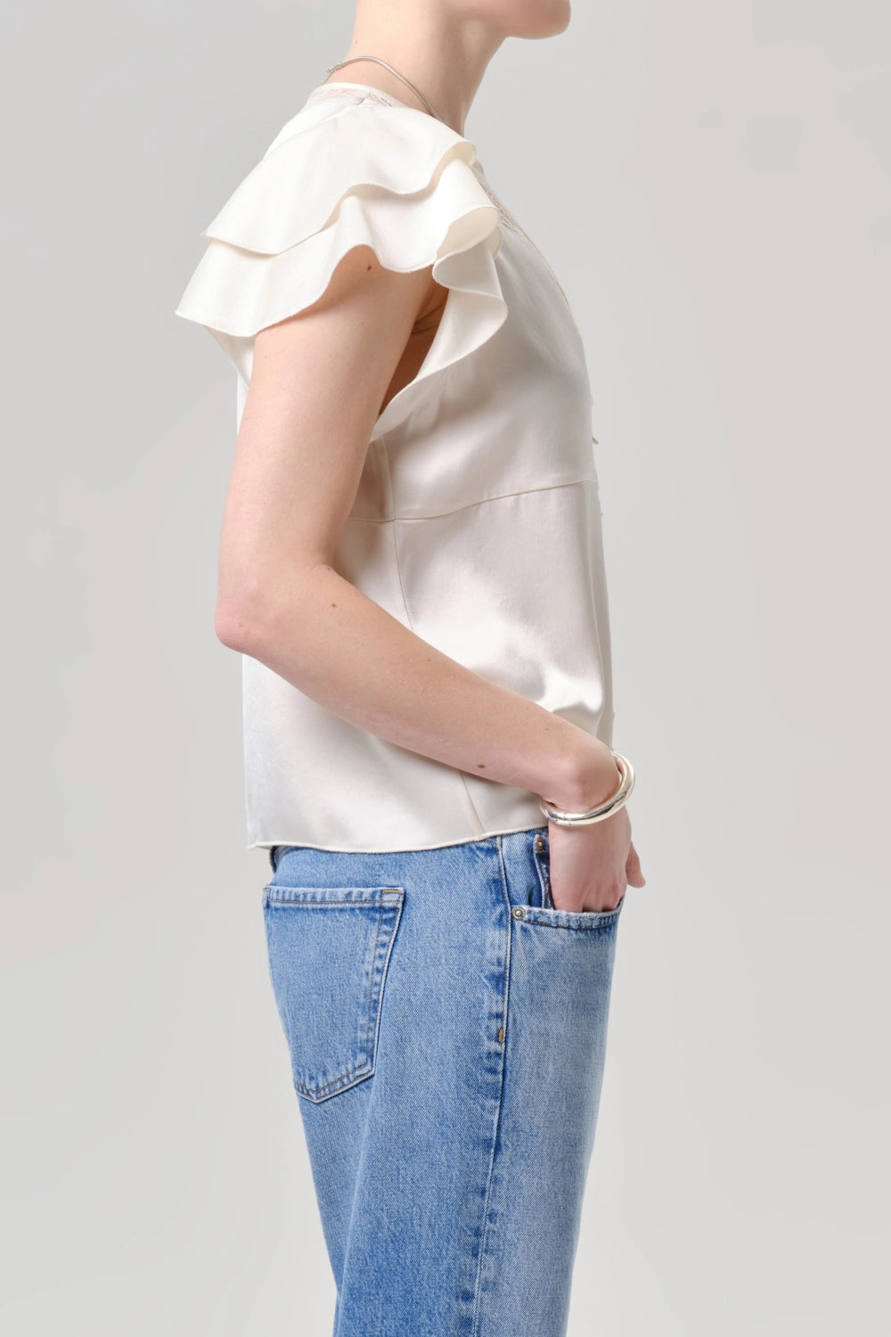 Lola Flutter Lace Sleeve Top Shirts &amp; Tops Citizens of Humanity