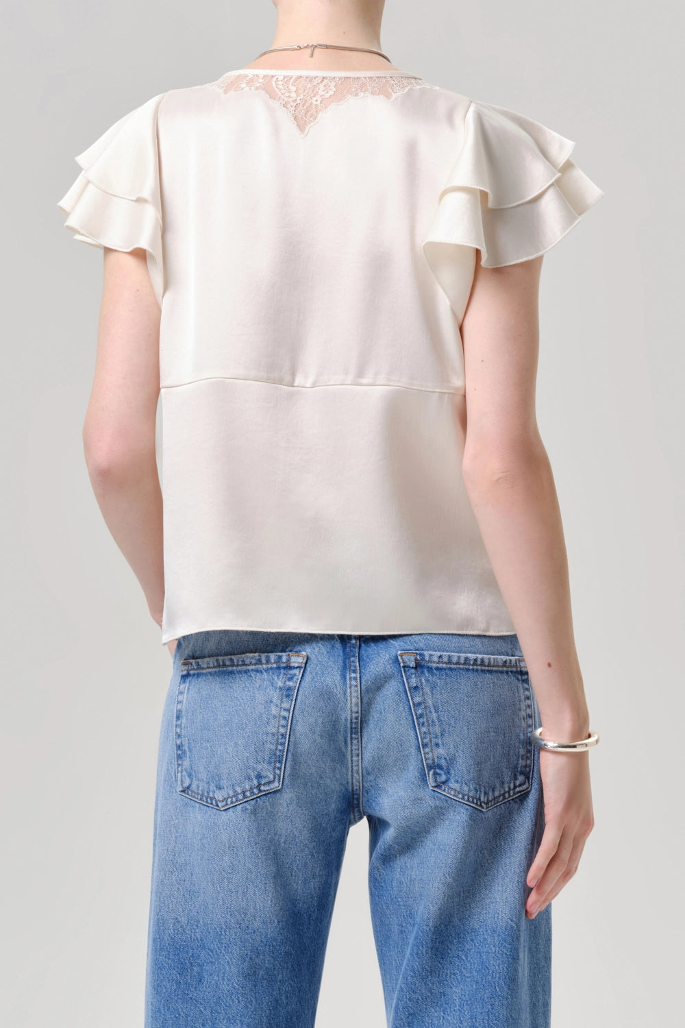 Lola Flutter Lace Sleeve Top Shirts &amp; Tops Citizens of Humanity