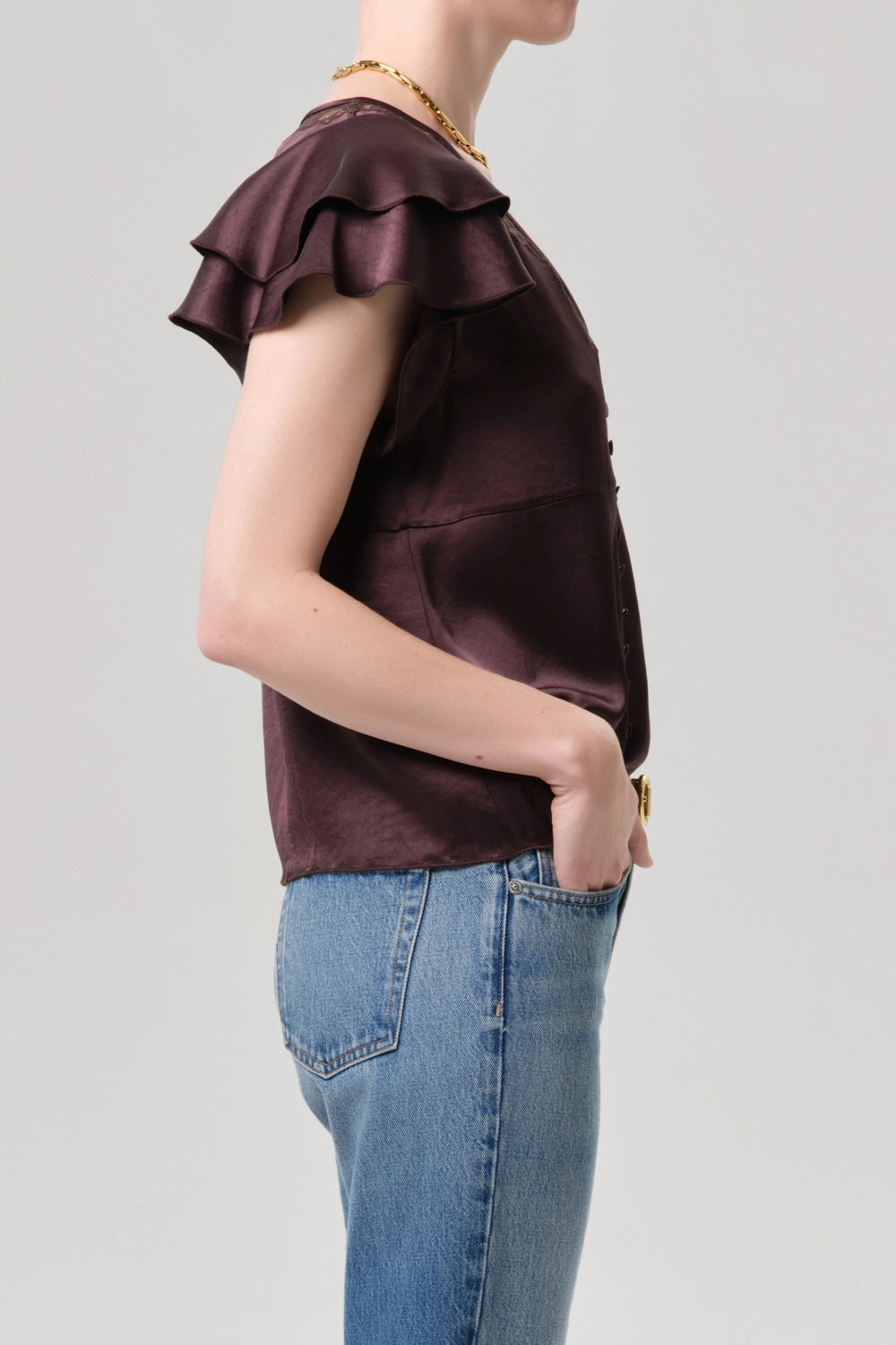 Lola Flutter Lace Sleeve Top Shirts &amp; Tops Citizens of Humanity