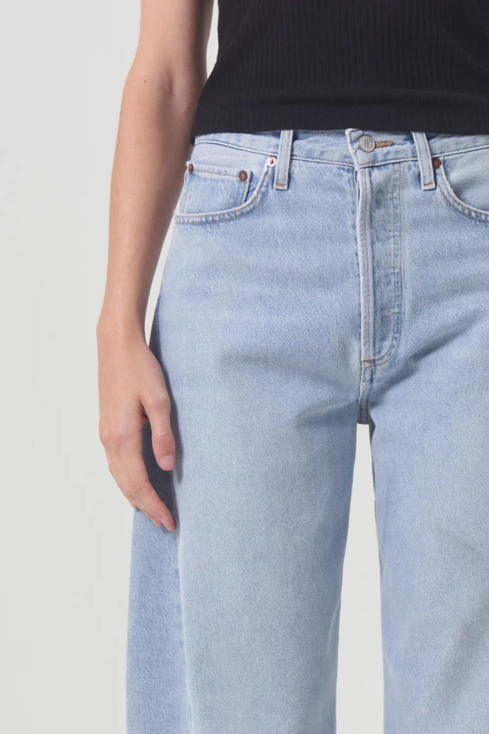 Luna High Rise Pieced Taper Pants Agolde