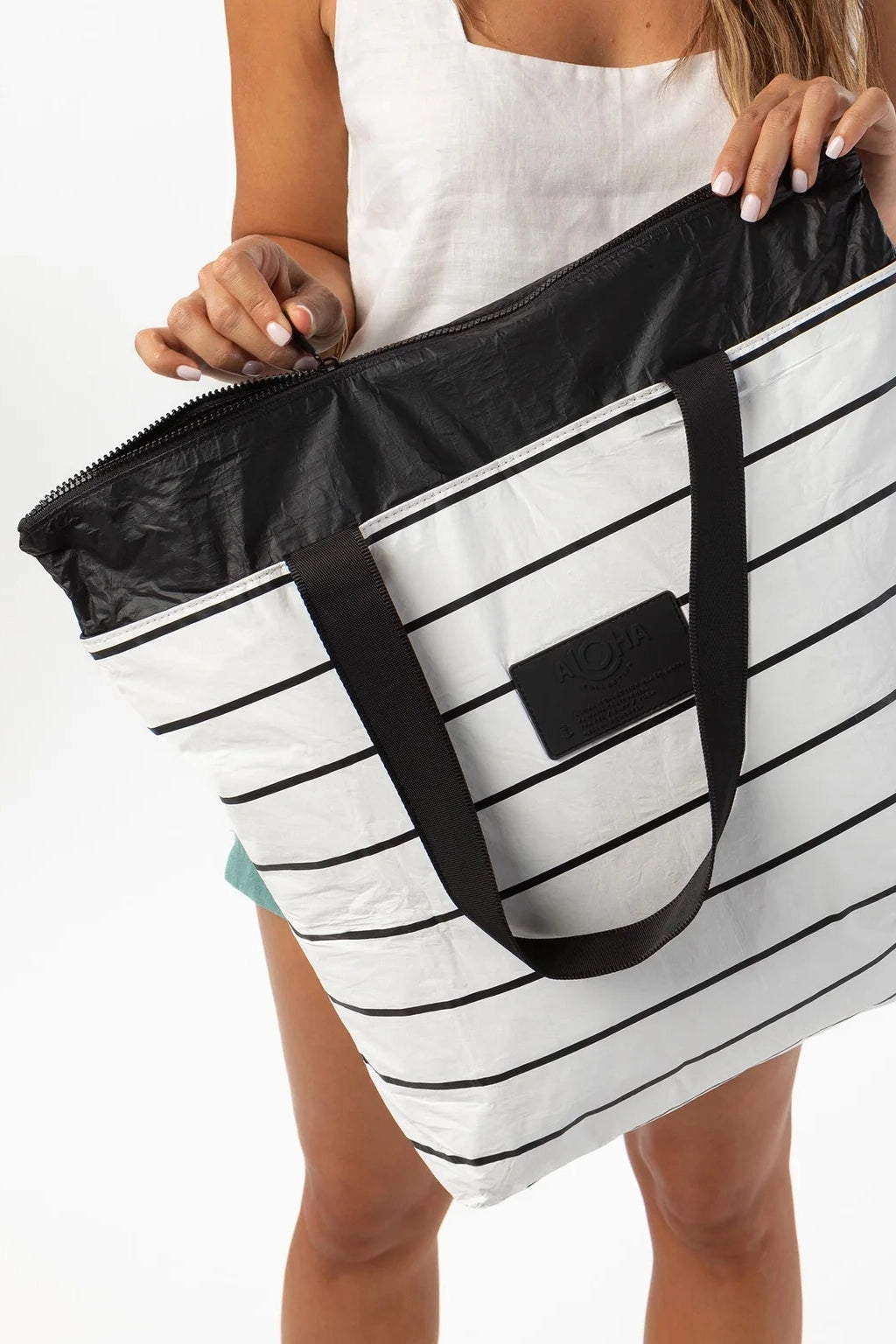 Pinstripe Day Tripper Tote Accessories ALOHA Collection