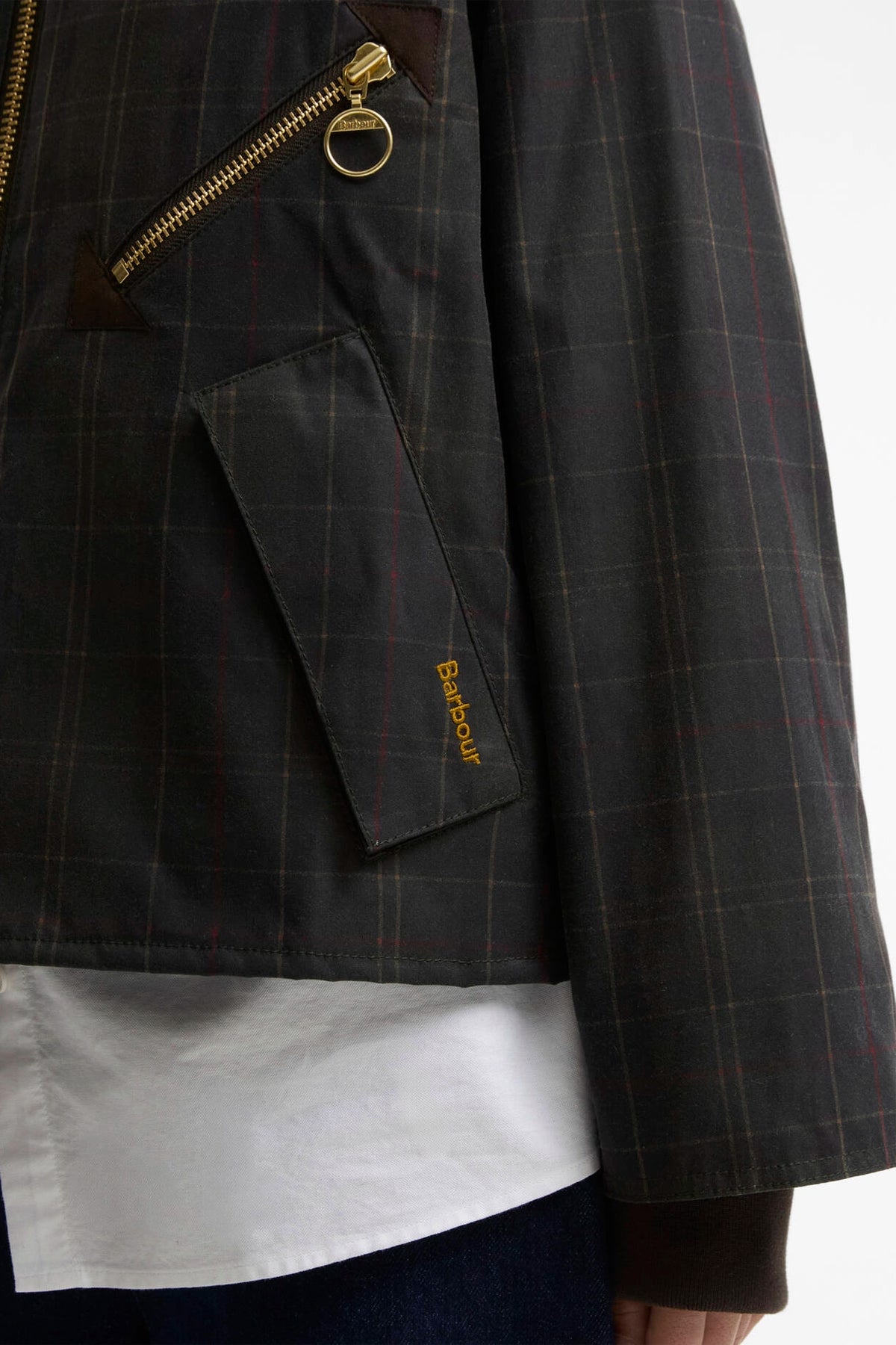 Arlene Checked Waxed Jacket Jackets &amp; Coats Barbour