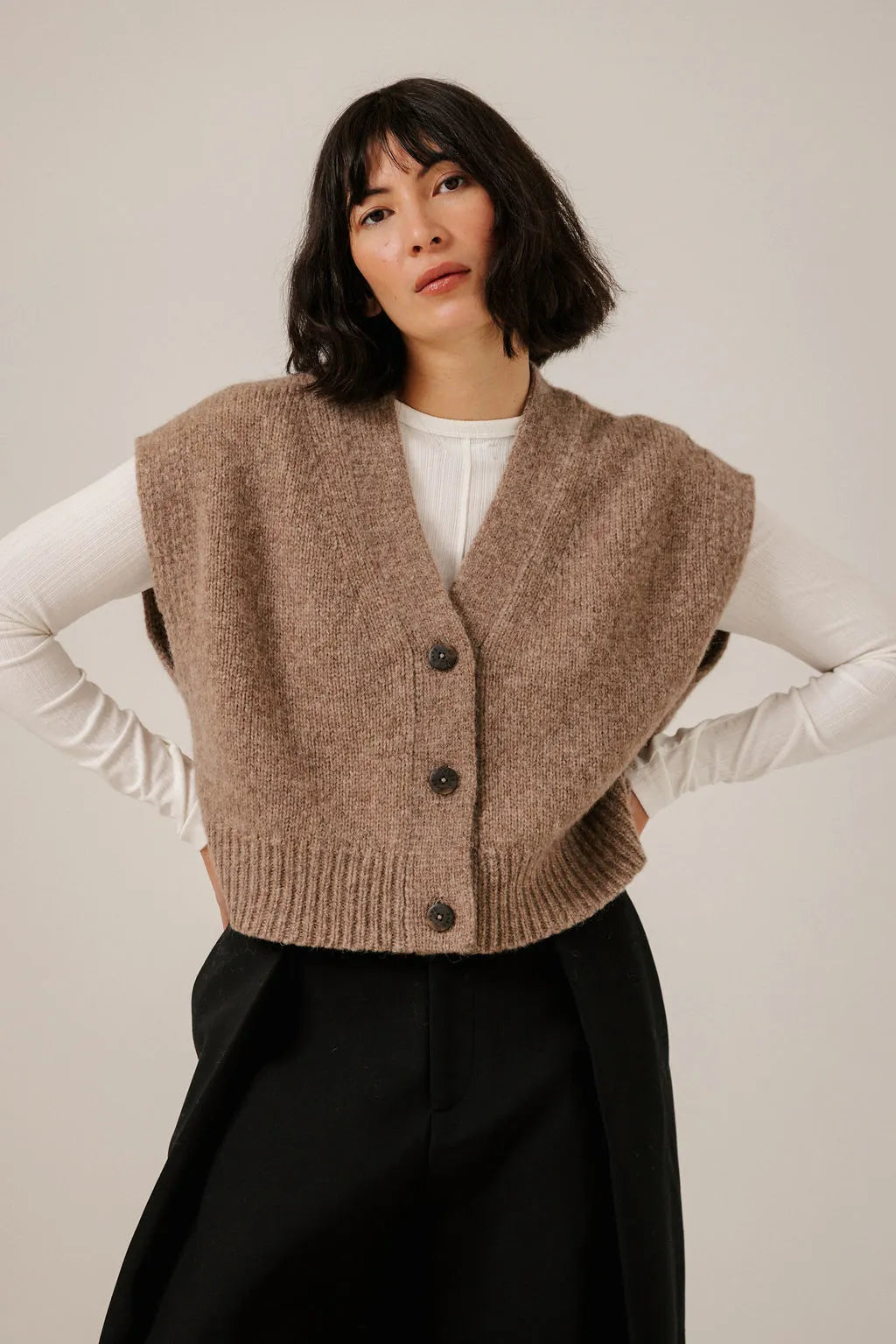 Alpaca Button Down Vest