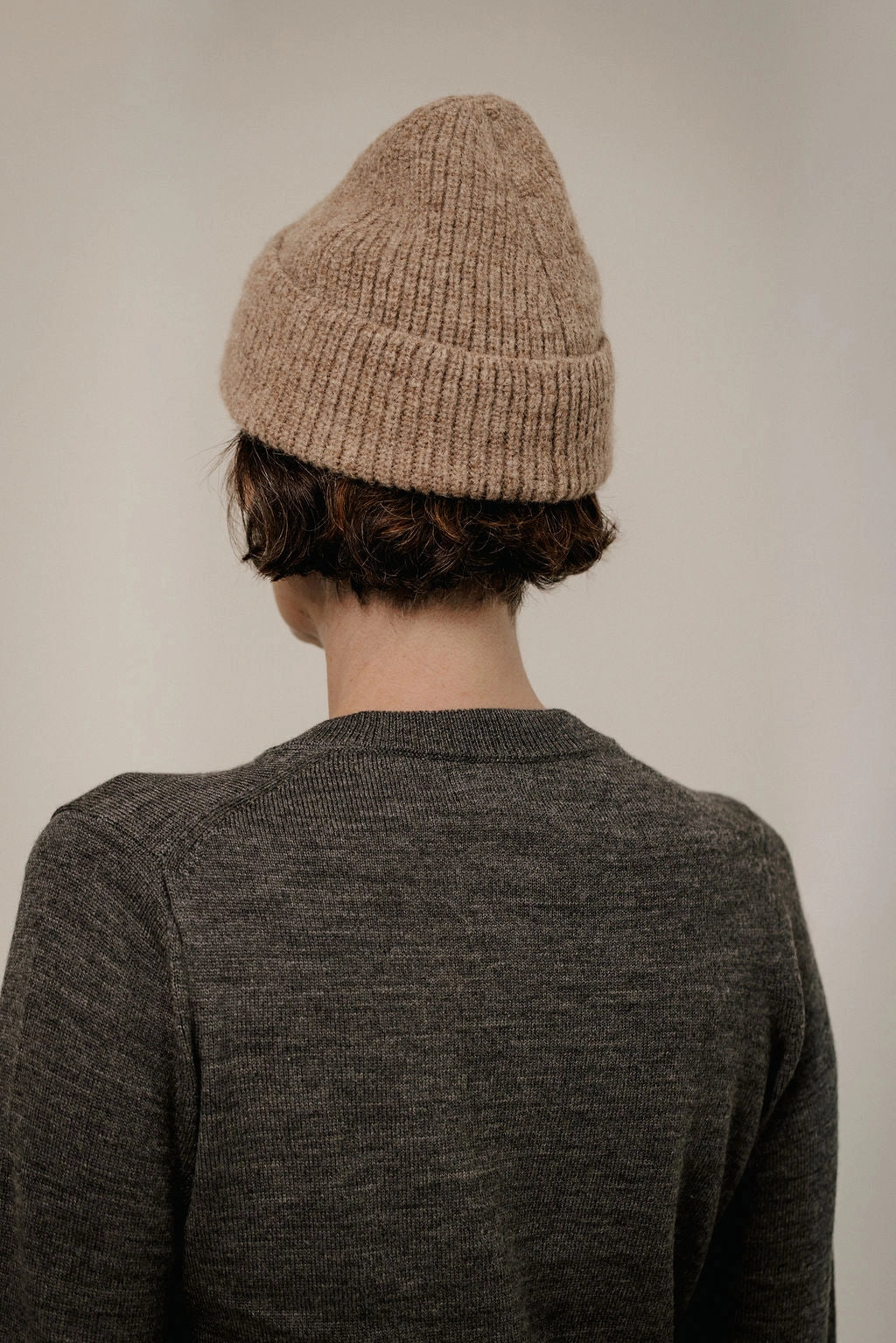 Baby Alpaca Rib Beanie Accessories Bare Knitwear