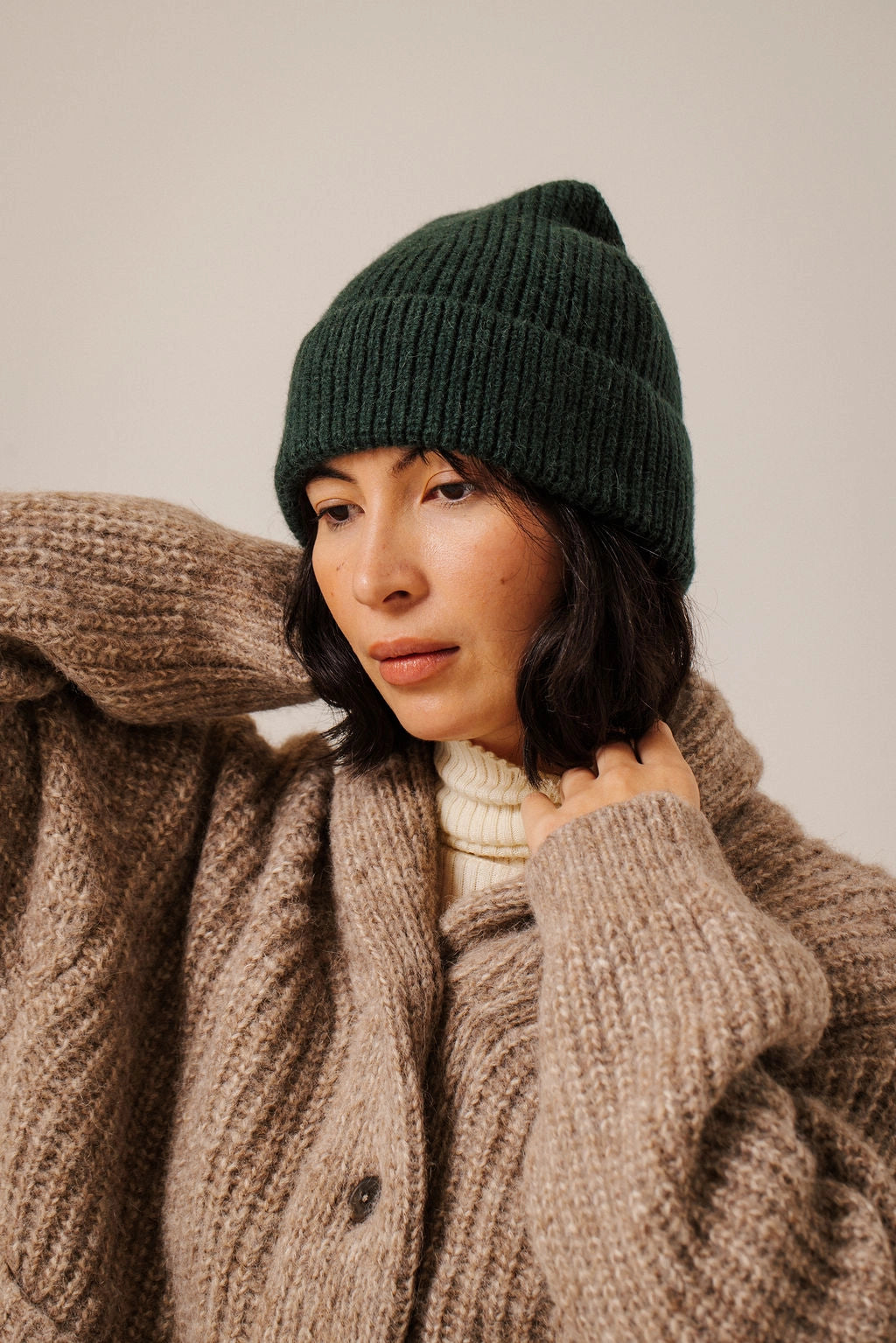Baby Alpaca Rib Beanie Accessories Bare Knitwear