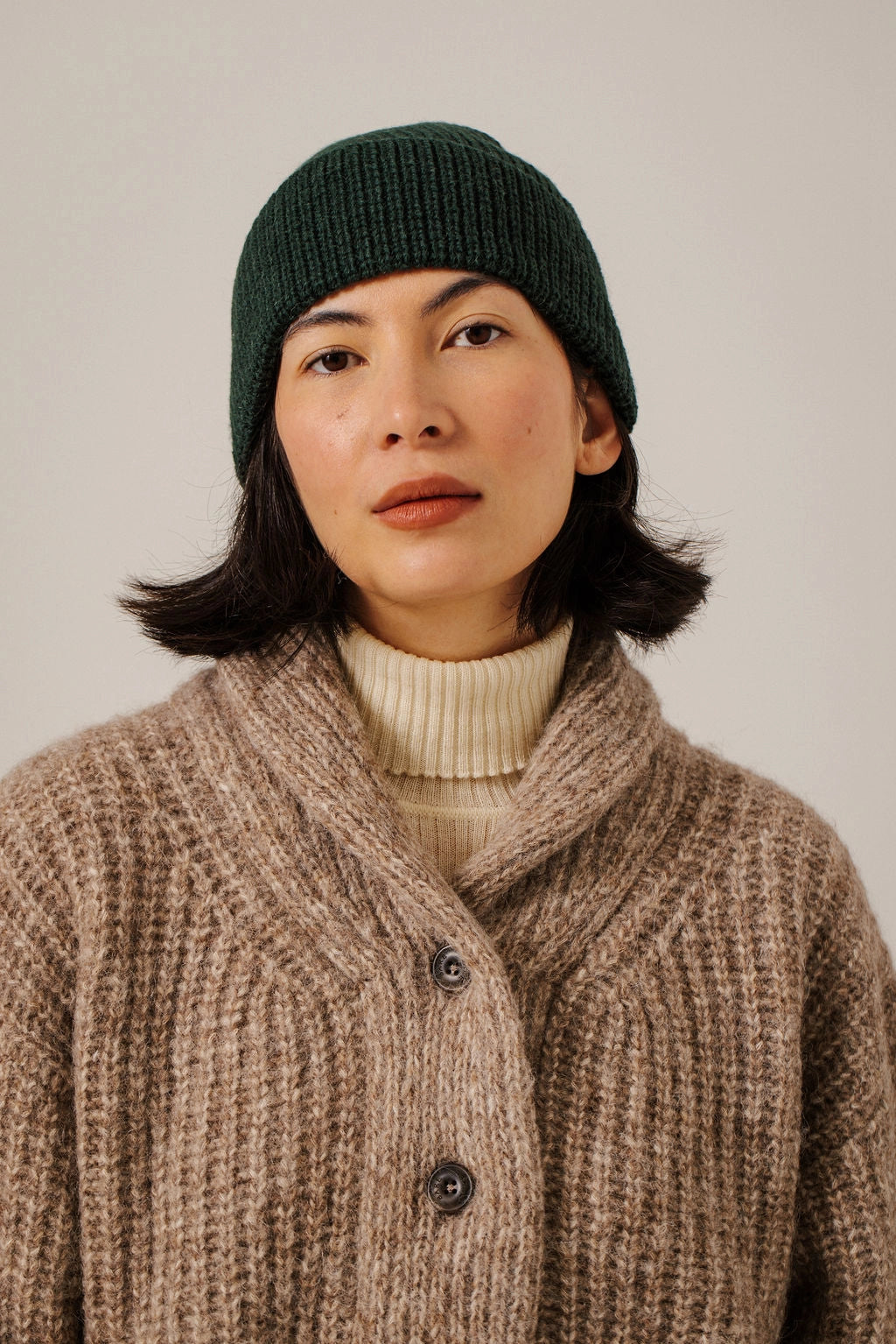 Baby Alpaca Rib Beanie Accessories Bare Knitwear