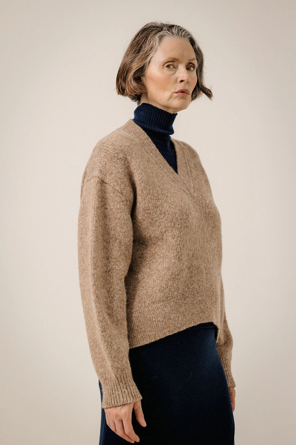 Boxy Alpaca V-Neck Sweaters & Knits Bare Knitwear