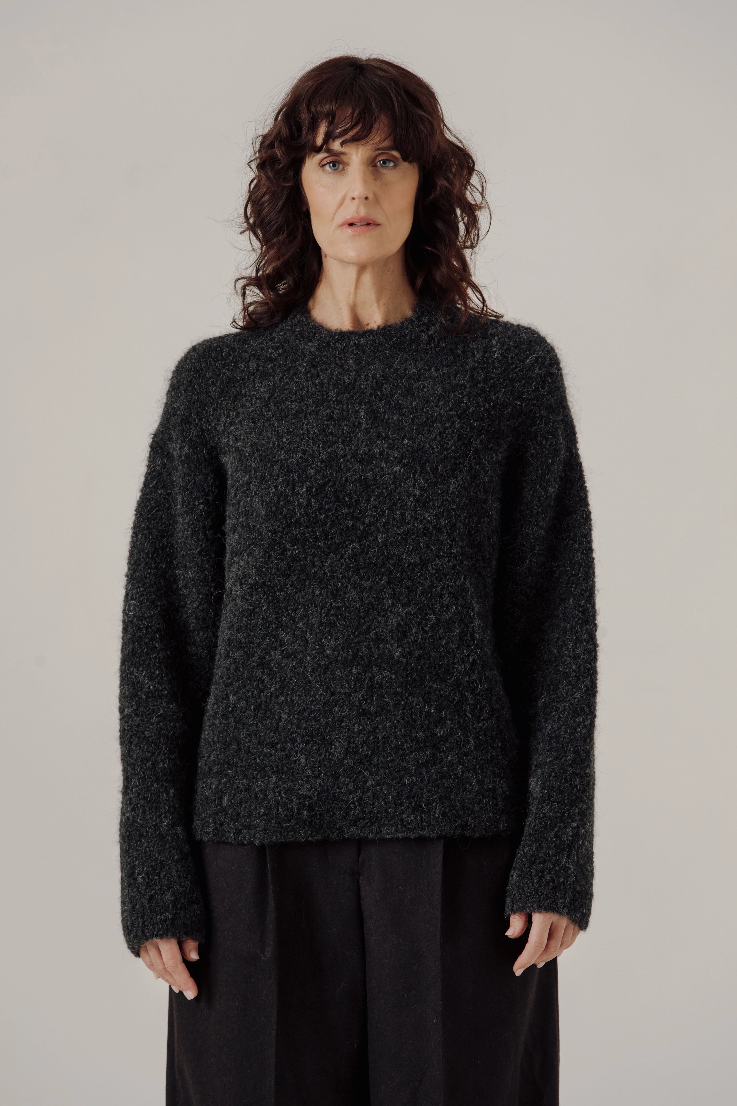 Colette Boucle Crewneck Sweaters & Knits Bare Knitwear