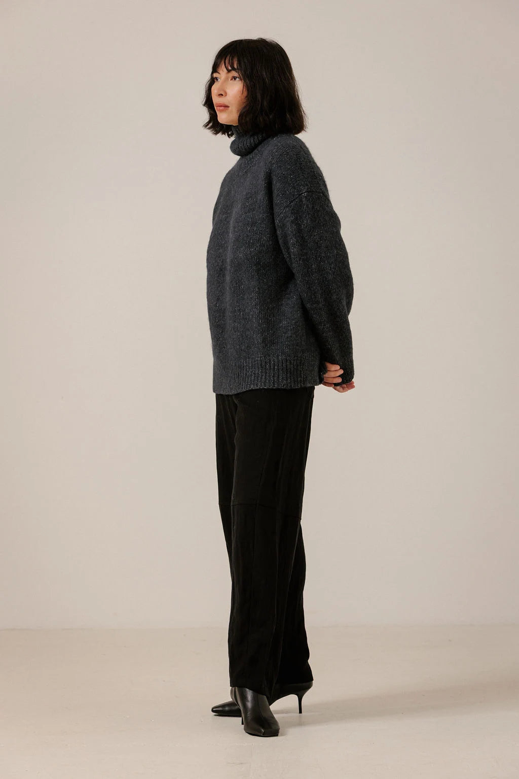 Alpaca Oversized Turtleneck Sweater