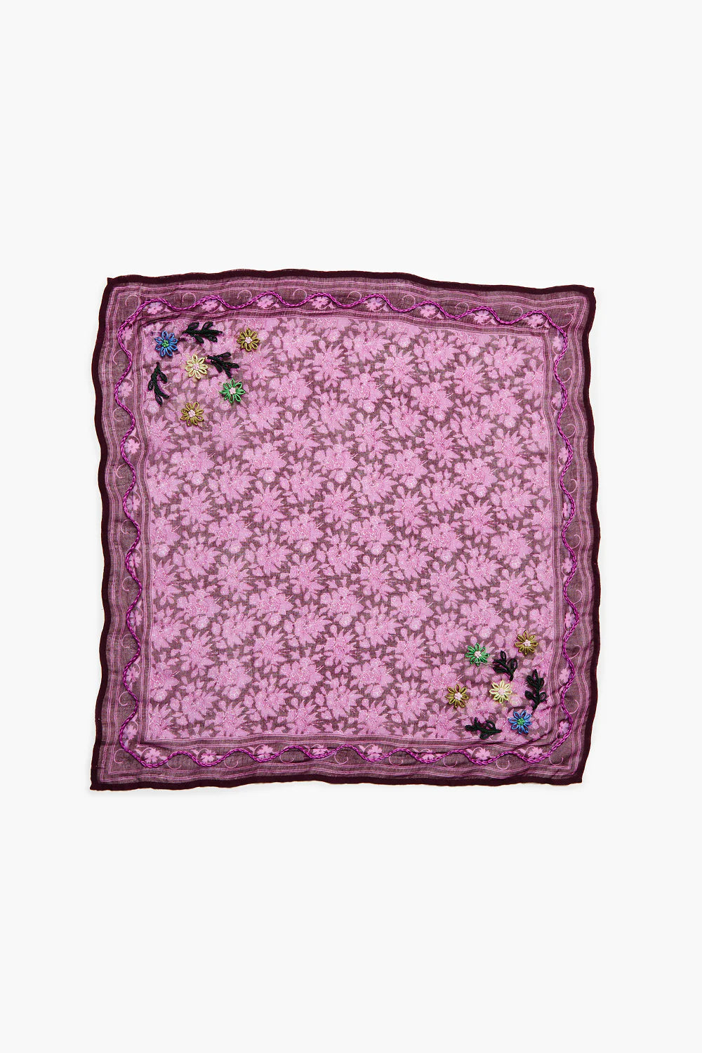 Embroidered Floral Bandana Accessories Chan Luu
