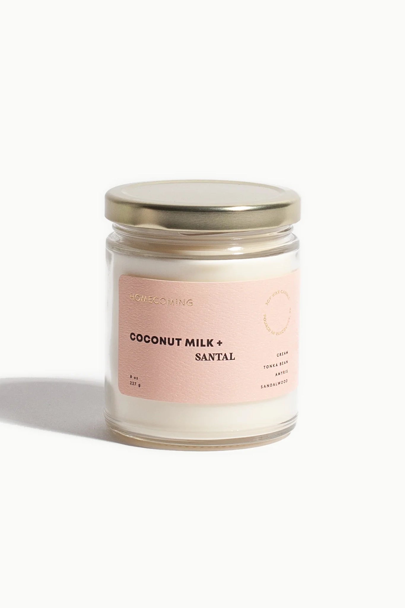 Coconut Milk and Santal Candle Apothecary Homecoming Candles