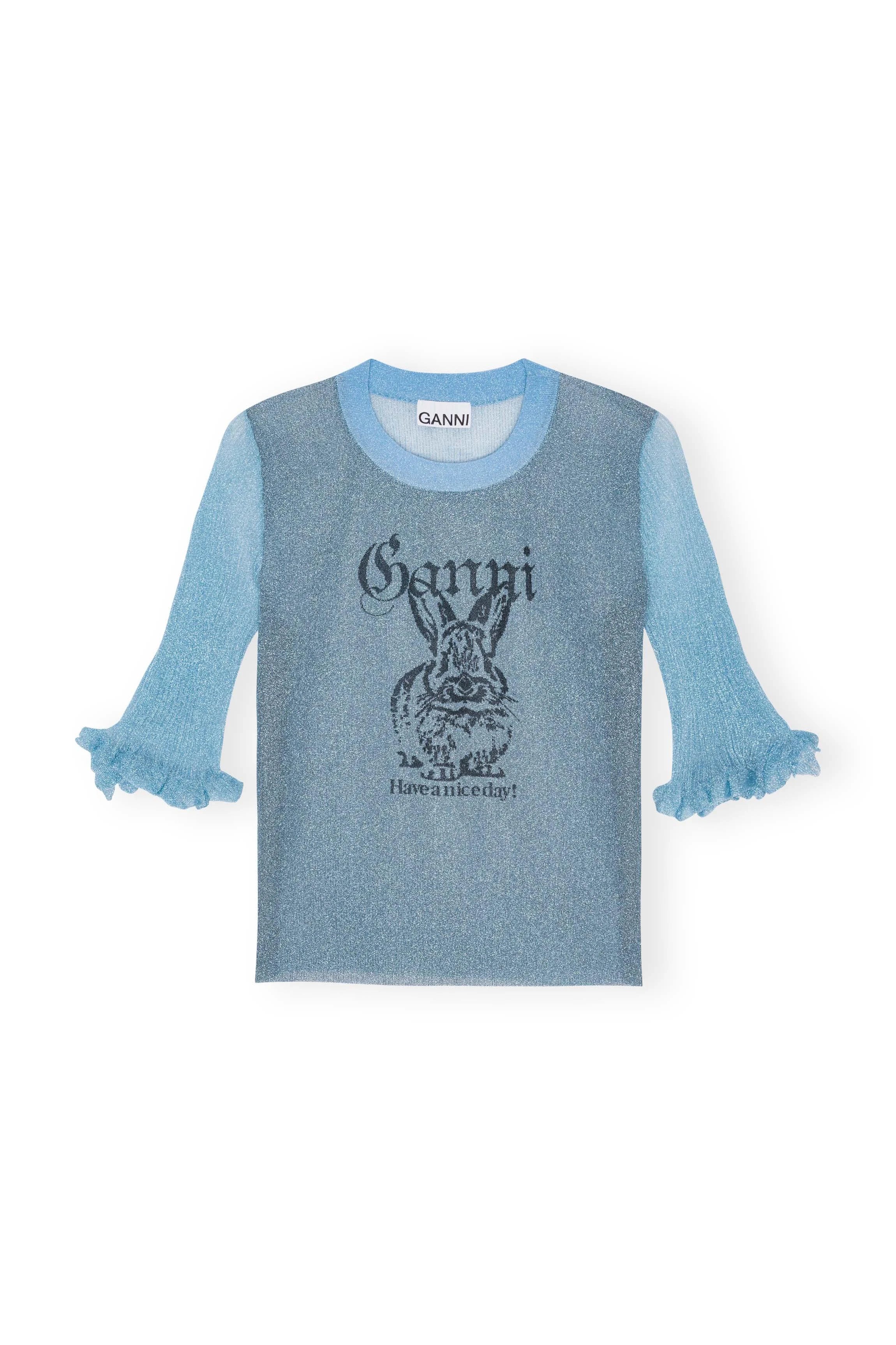 Sheer Jacquard Top Tops Ganni