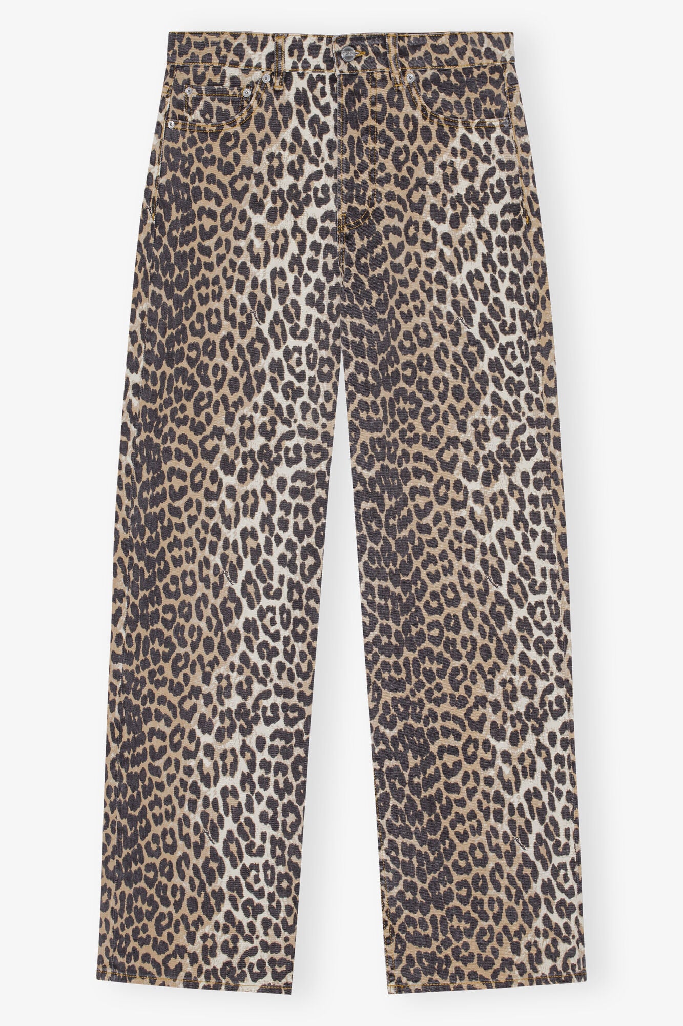 Leopard Printed Izey Jeans Pants Ganni