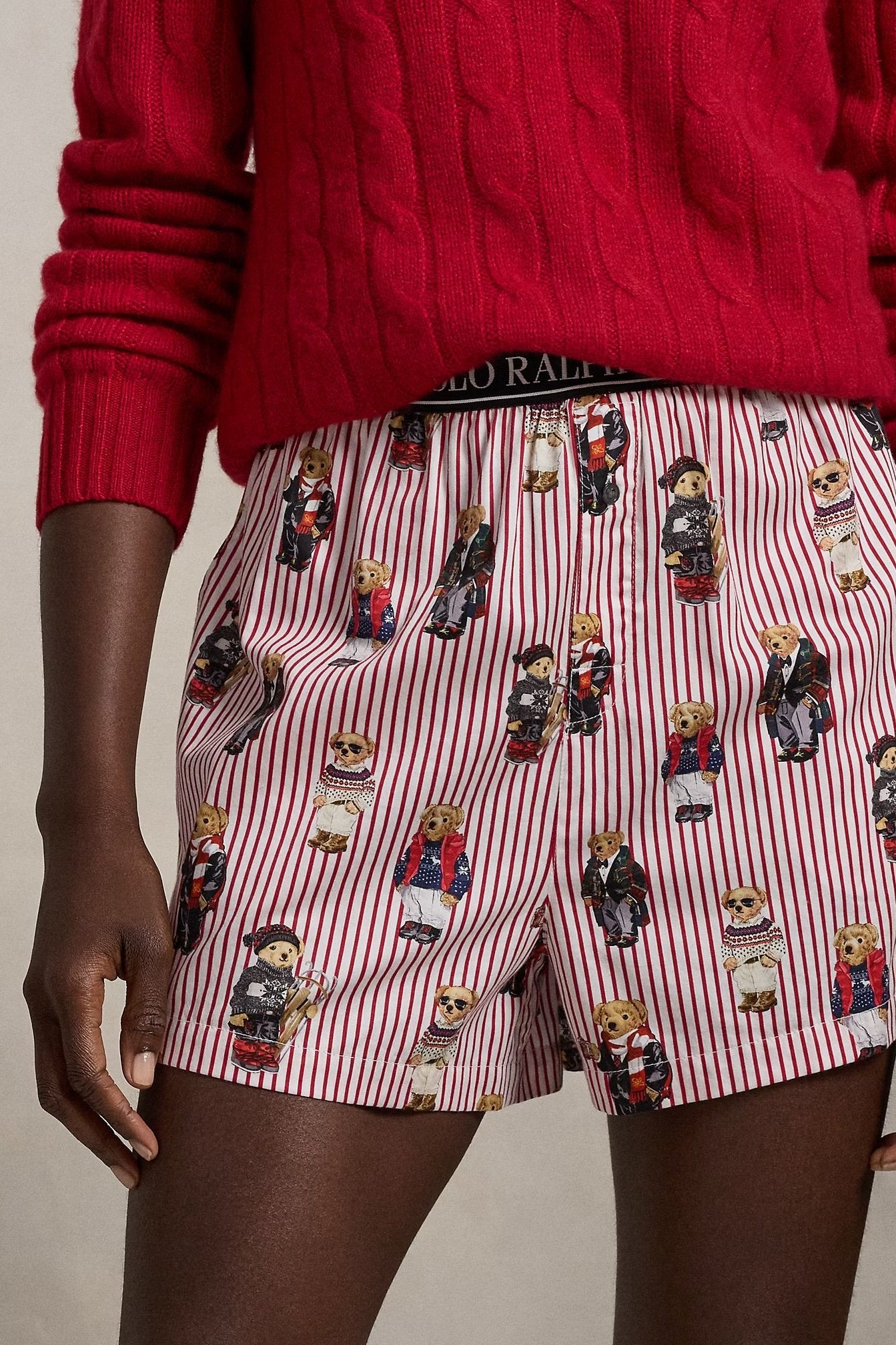 Polo Bear Striped Cotton Boxer Sleepwear Polo Ralph Lauren