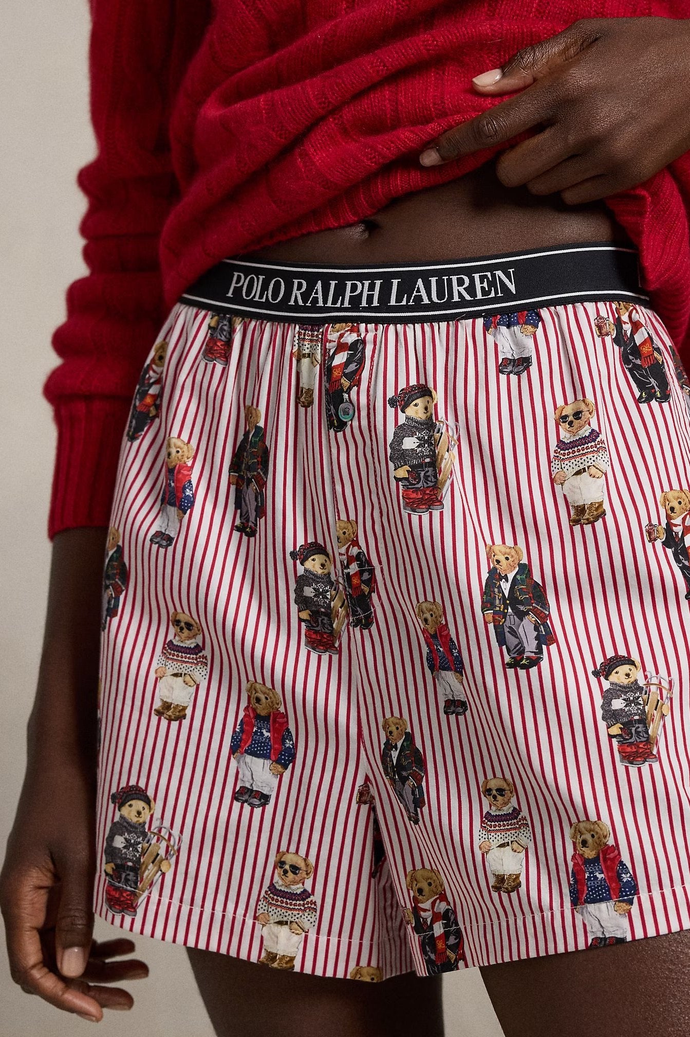 Polo Bear Striped Cotton Boxer Sleepwear Polo Ralph Lauren