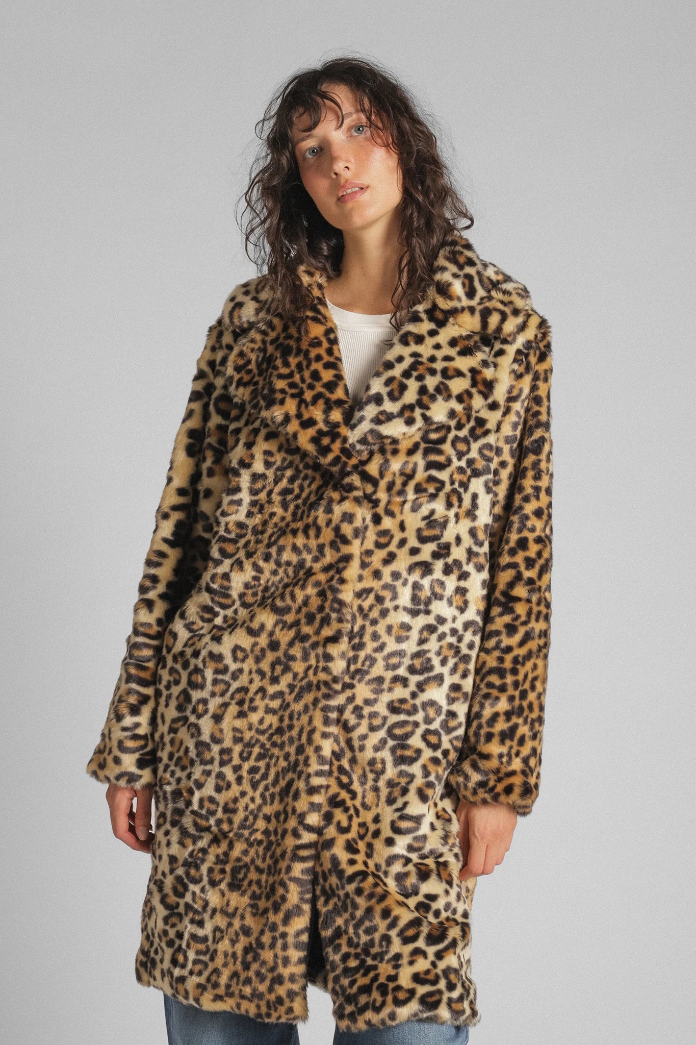 Leo Long Fluffy Coat Jackets & Coats Lyla + Luxe