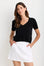 Kadri Cashmere V Neck Tee Sweaters & Knits One Grey Day