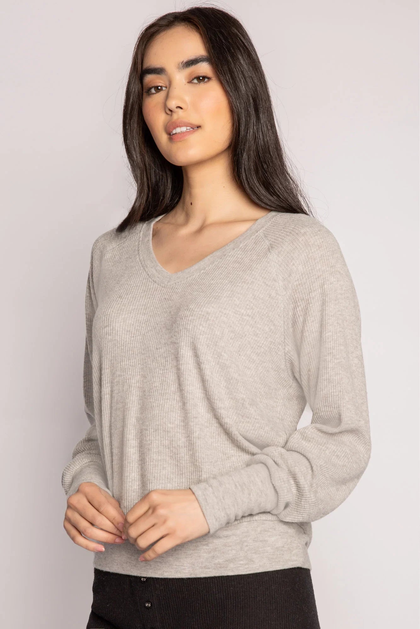 Textured Essentials Long Sleeve Top Sleepwear P.J. Salvage