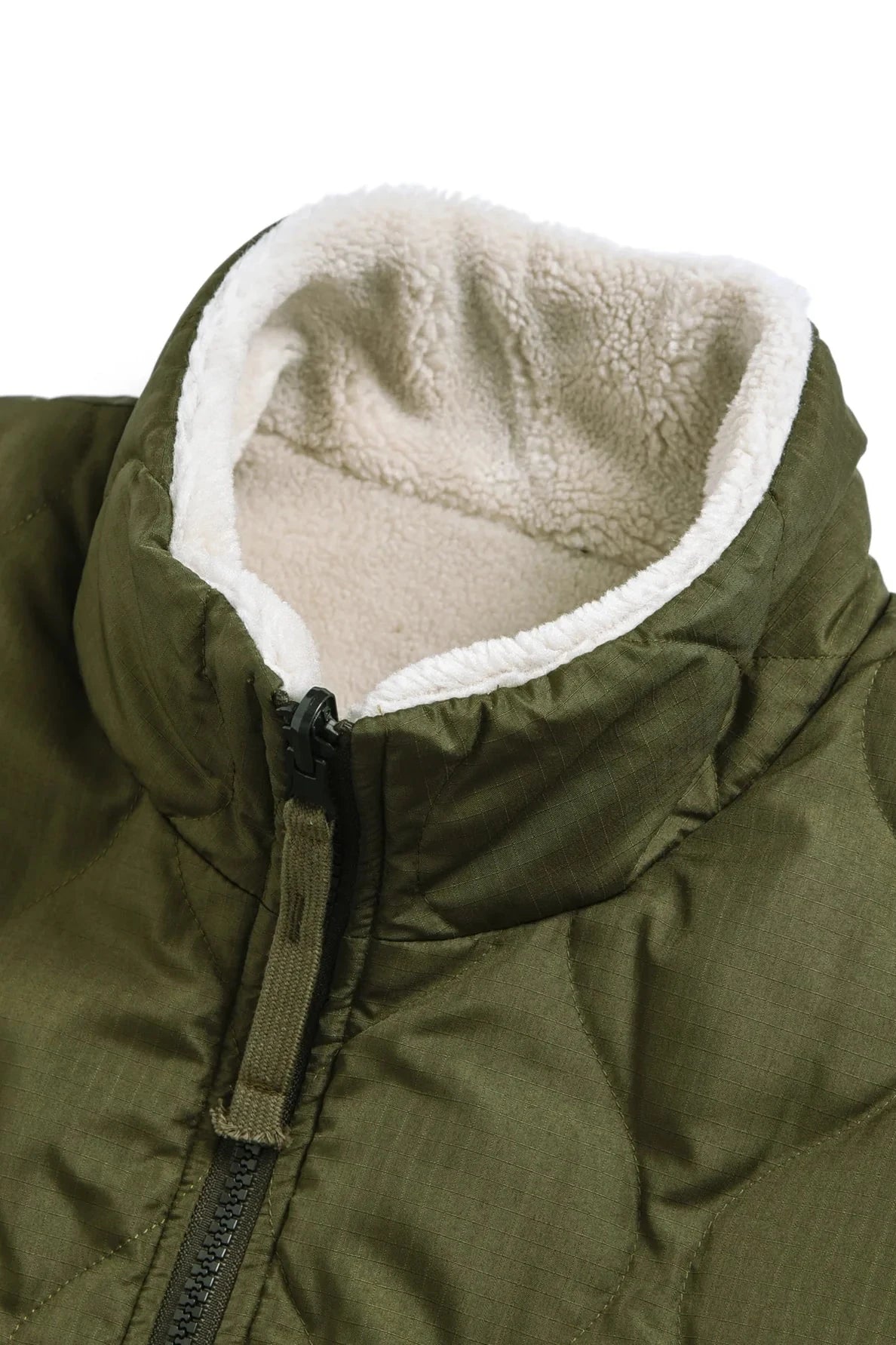 Military Reversible Hi-Neck Down Vest Jackets &amp; Coats Taion