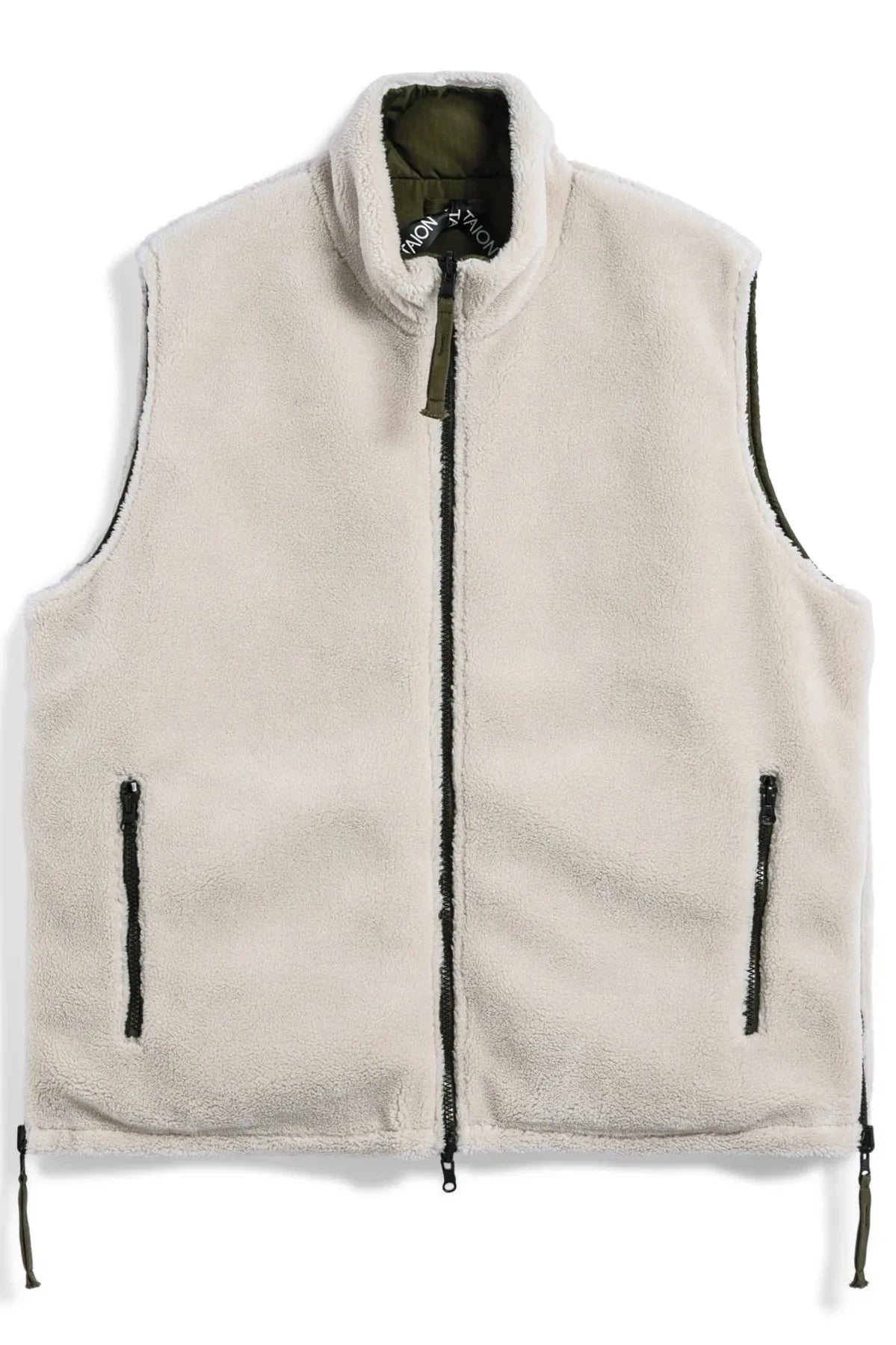 Military Reversible Hi-Neck Down Vest Jackets &amp; Coats Taion