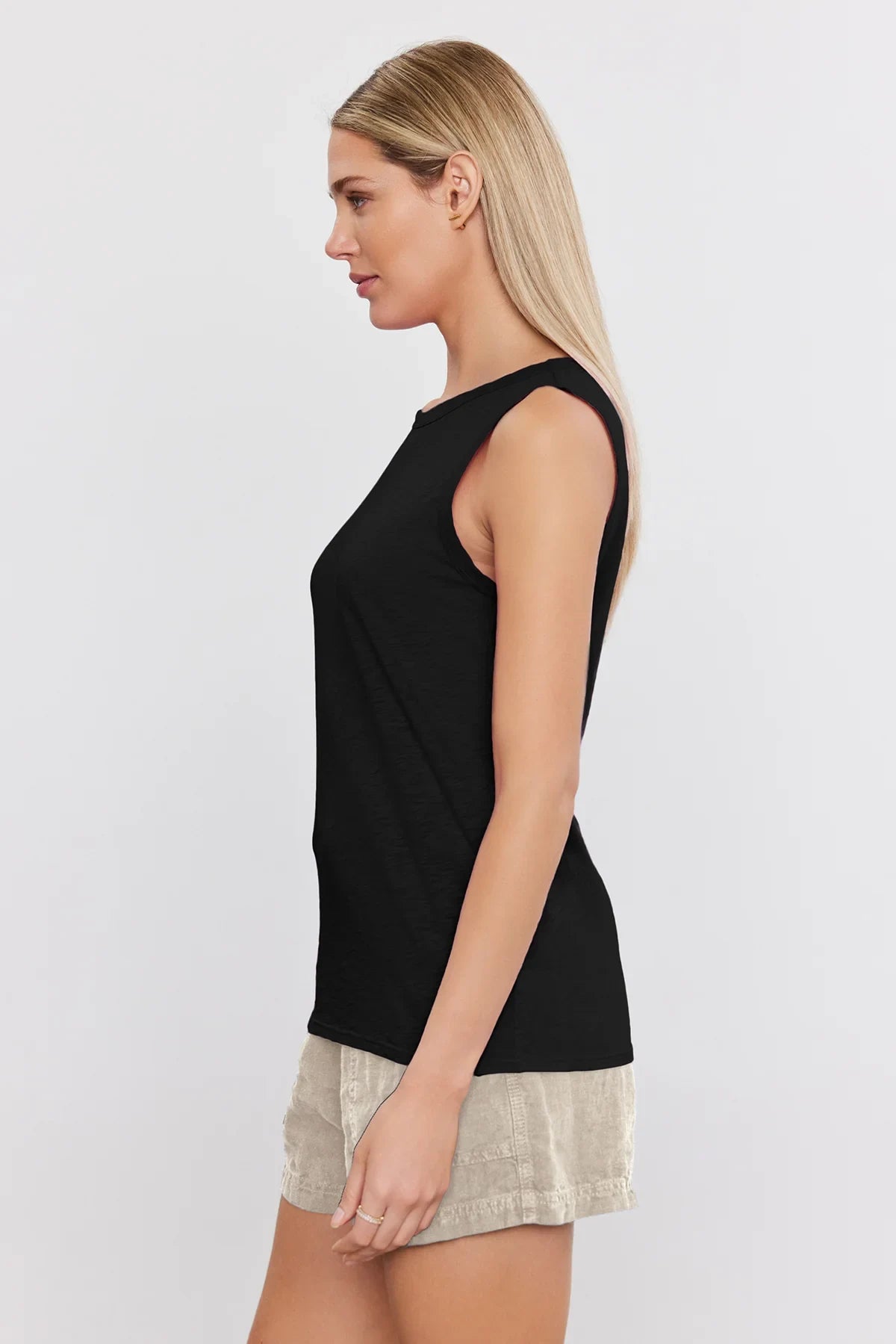 Taurus Cotton Slub Tank T-Shirts Velvet by Graham &amp; Spencer