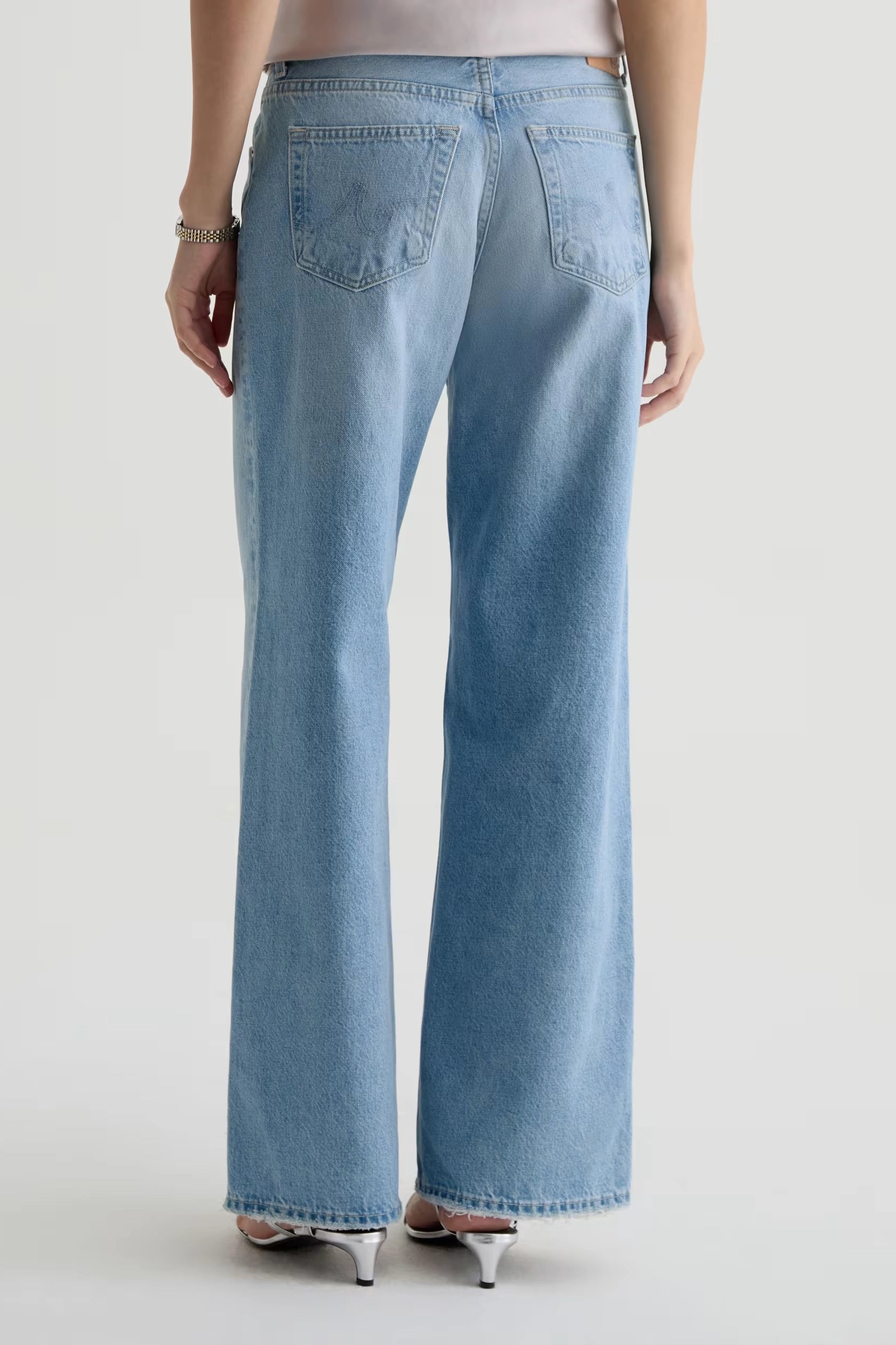 Adria Low-Rise Wide Leg Pants AG Jeans