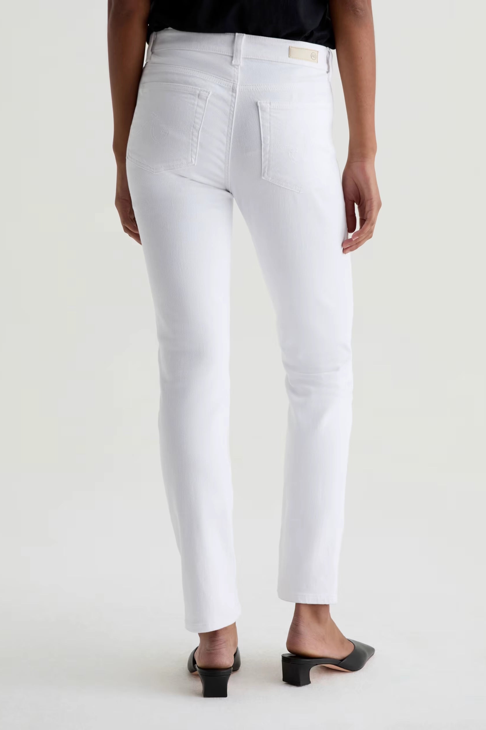 Mari Mid-Rise Straight Pants AG Jeans