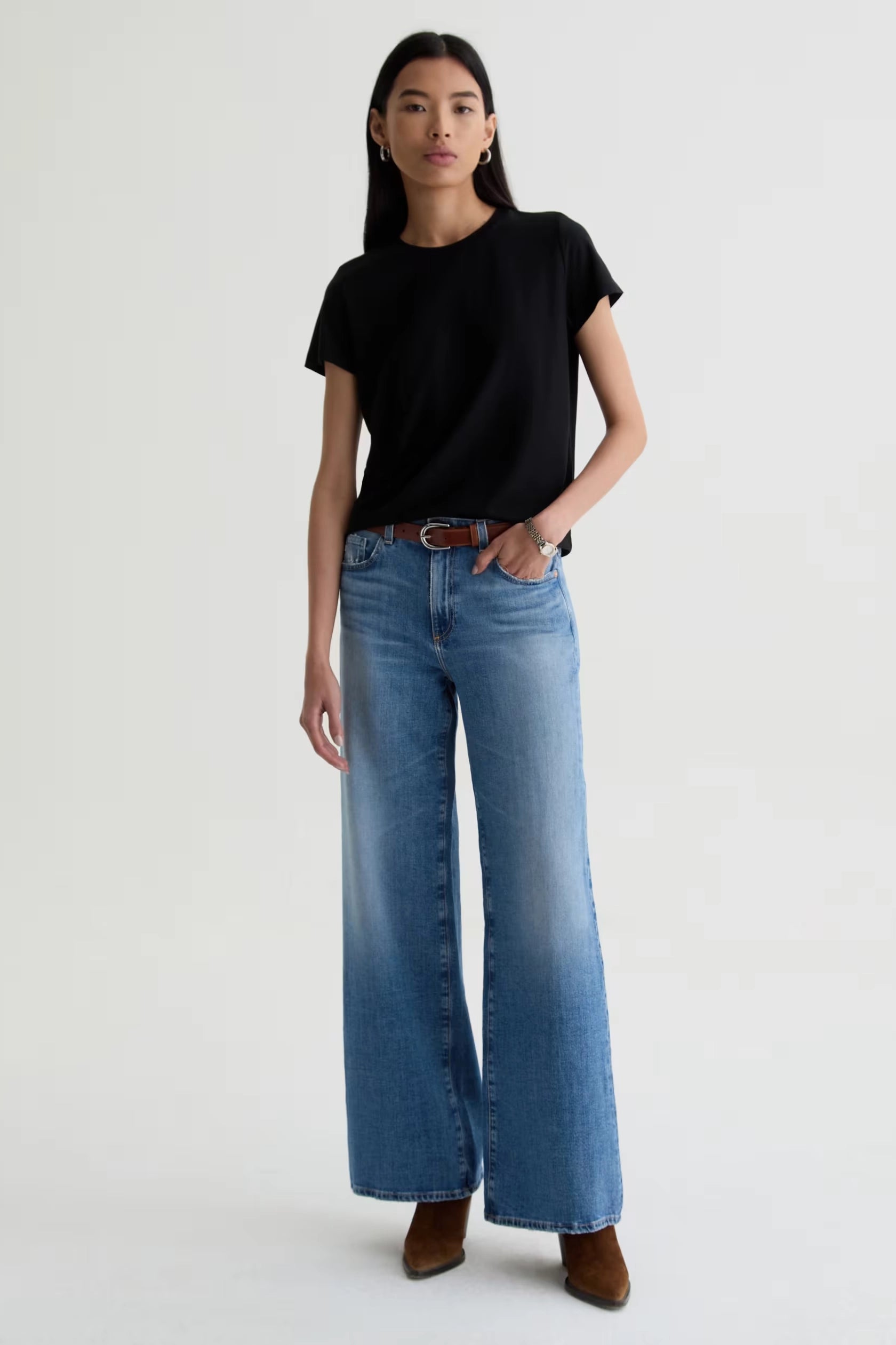 Saige Wide Leg Jean Pants AG Jeans