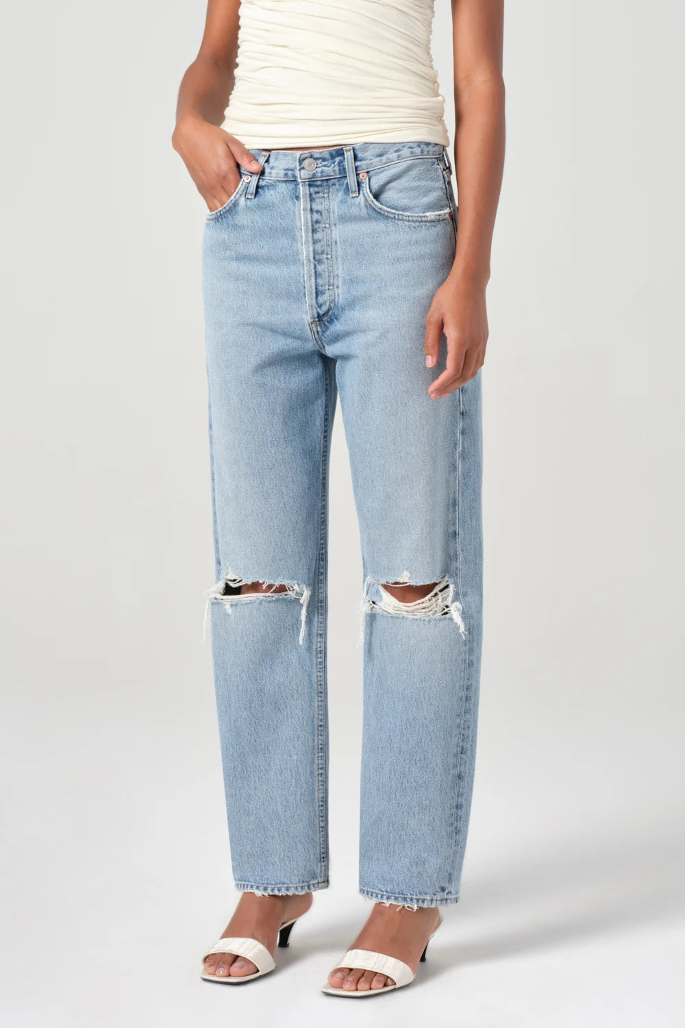 90's Mid Rise Straight Pants Agolde