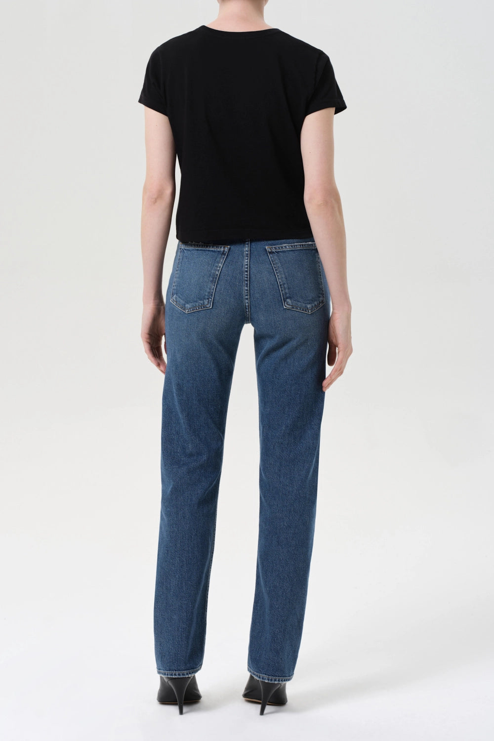 90&#39;s Pinch Waist High Rise Straight Pants Agolde
