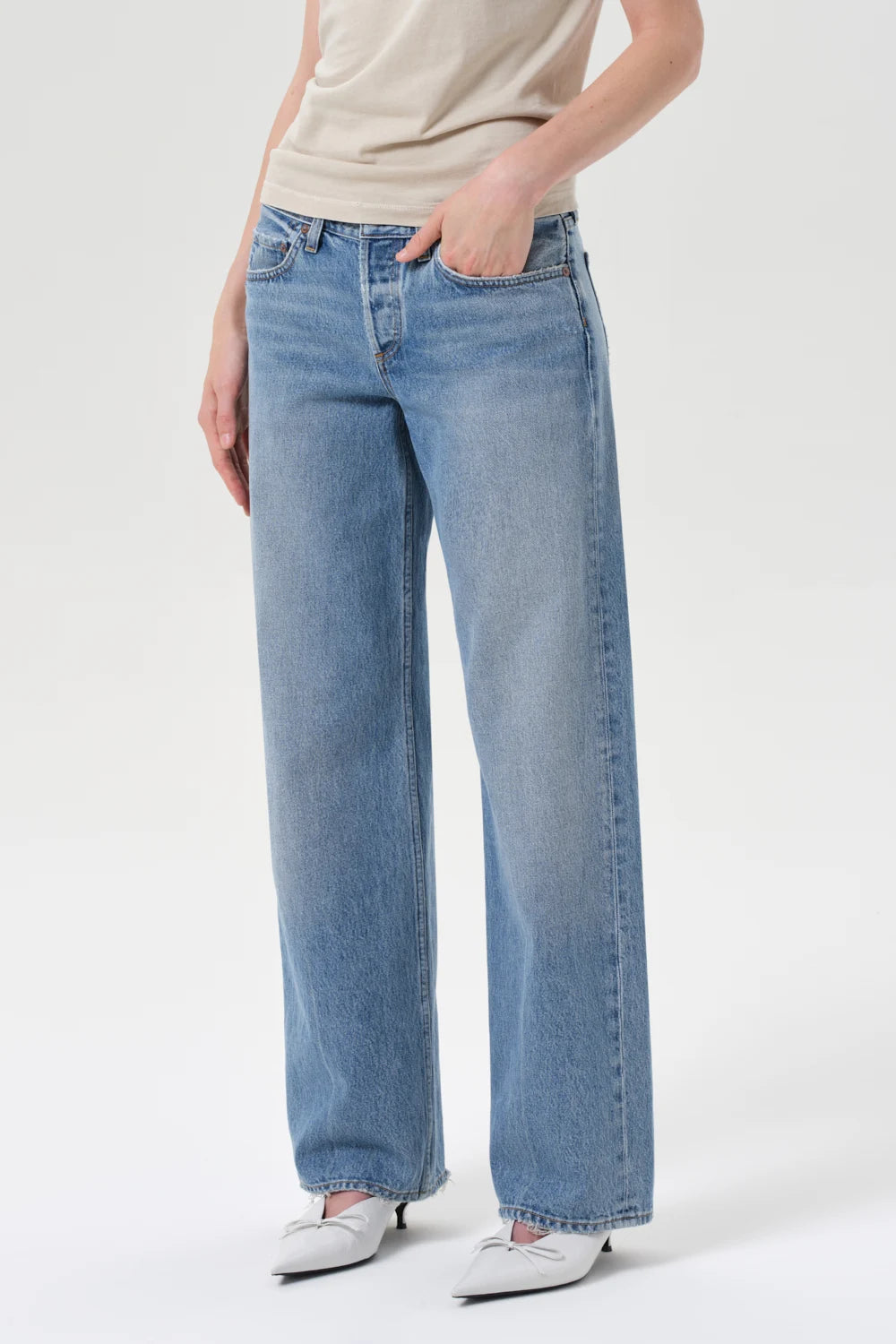 Low Rise Loose Jean Pants Agolde