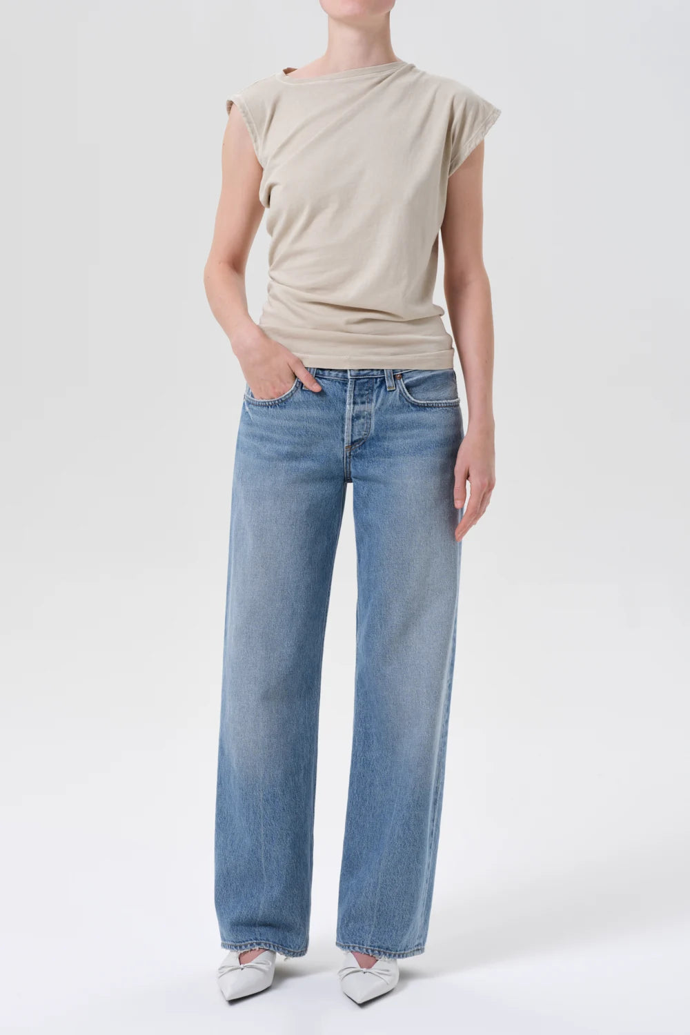 Low Rise Loose Jean Pants Agolde
