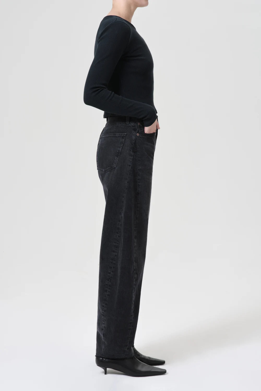 Luna High Rise Pieced Taper Pants Agolde