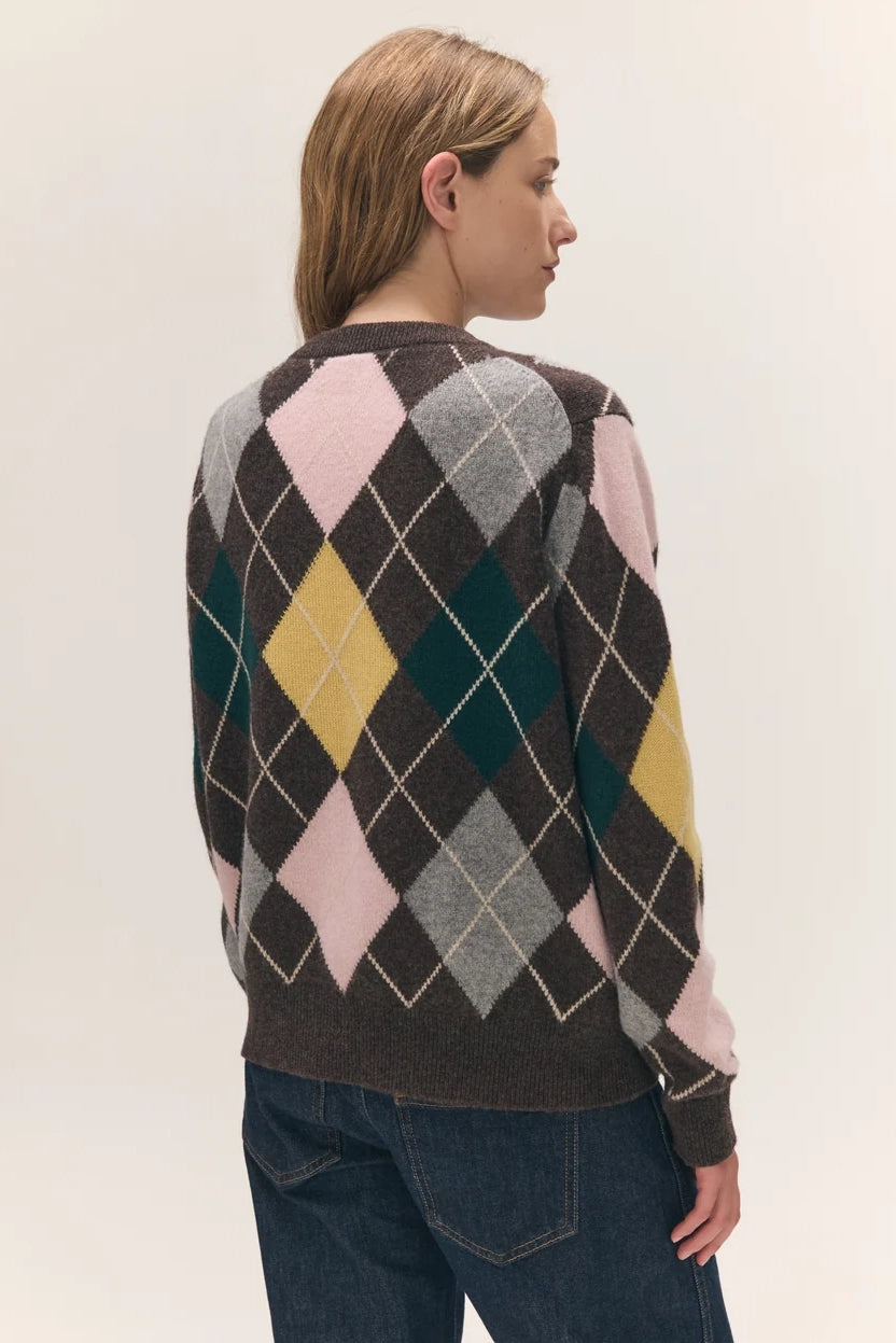 Ava Argyle Crewneck