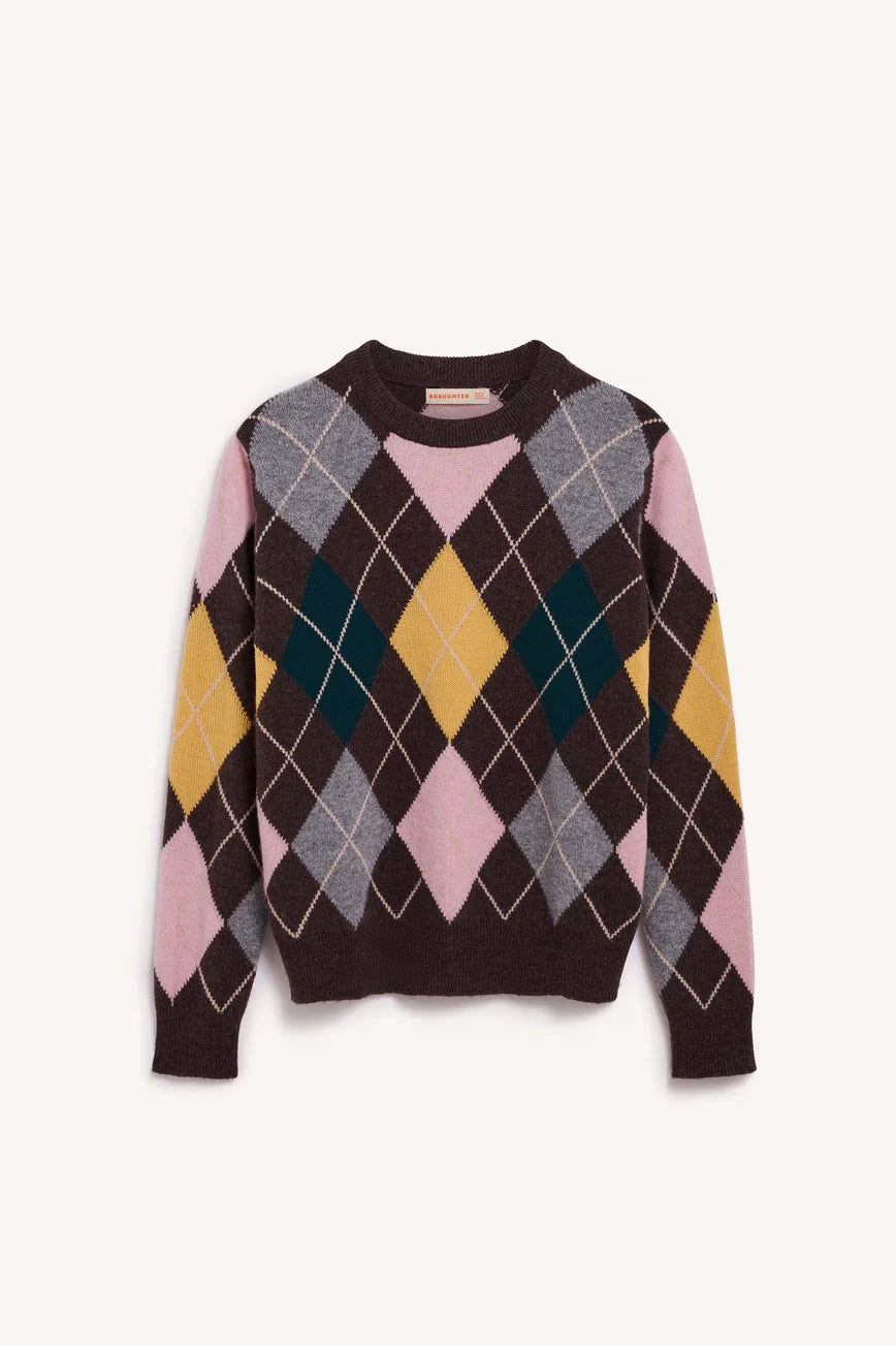 Ava Argyle Crewneck