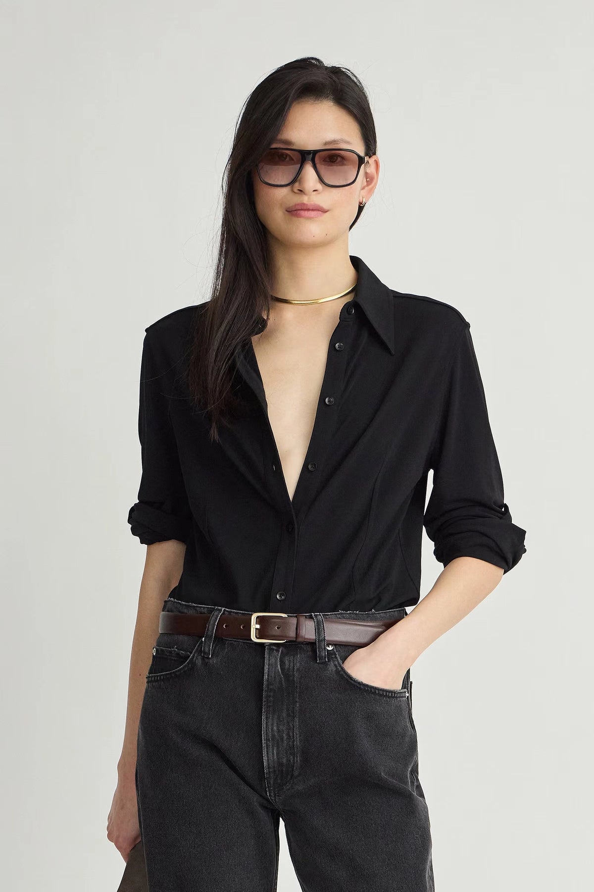 Merce Slinky Slim Button Shirt *MISSING $ Shirts &amp; Tops Apiece Apart