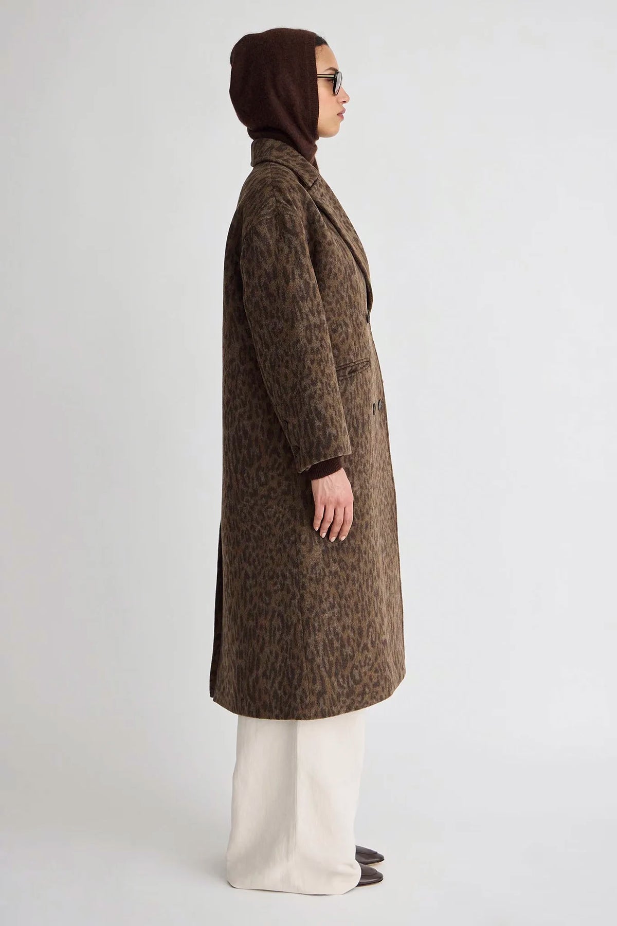 Matta Print Oversized Long Coat Jackets & Coats Apiece Apart