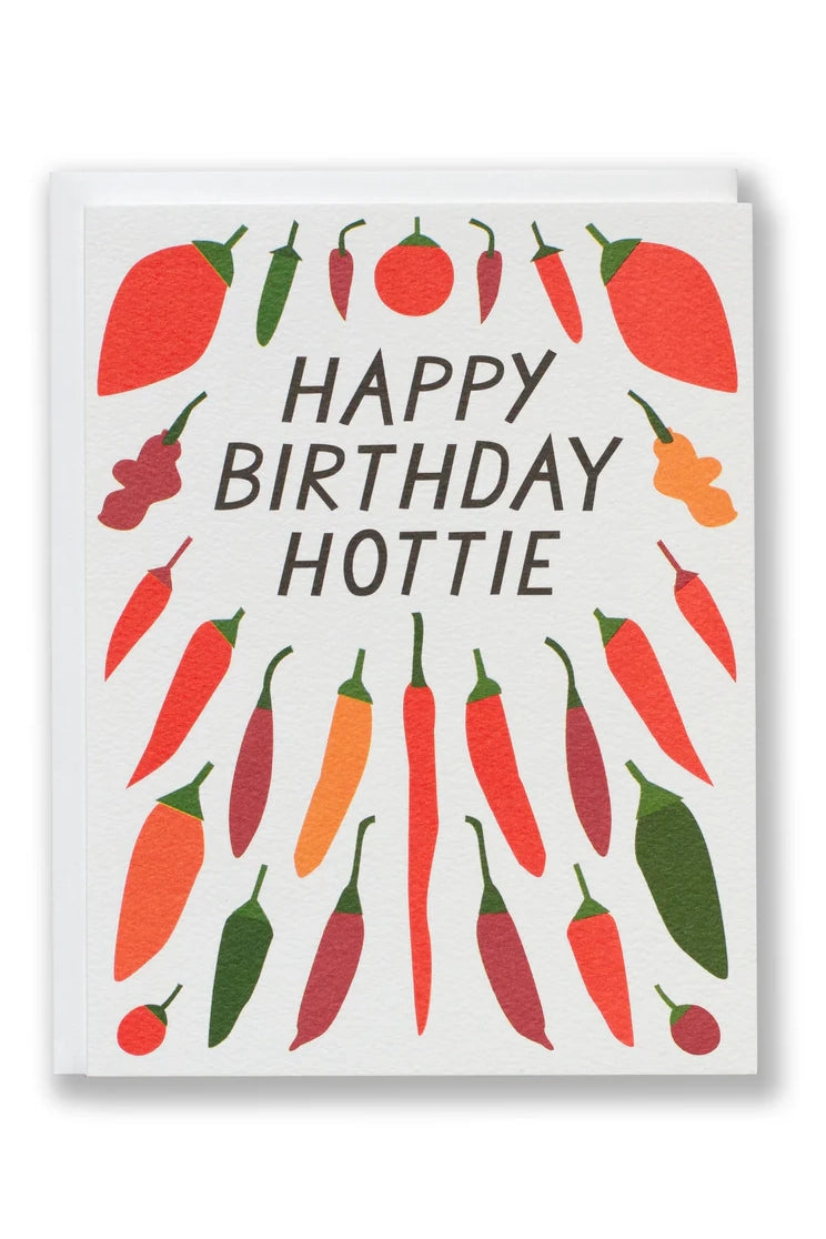 Happy Birthday Hottie Chili Pepper Note Card Accessories Banquet Atelier & Workshop
