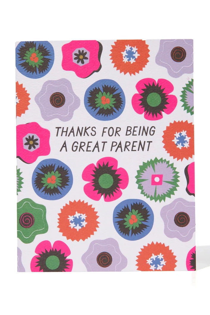 Thanks for Being a Great Parent Millefiori Note Card Accessories Banquet Atelier & Workshop