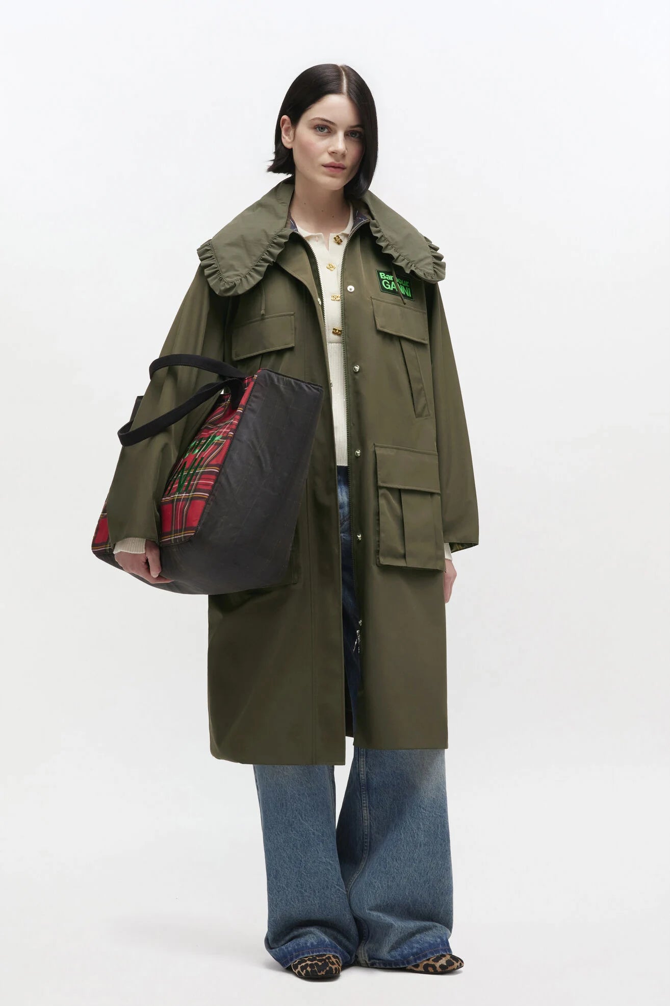 Barbour x GANNI Waterproof Parka Jacket Jackets & Coats Barbour x GANNI