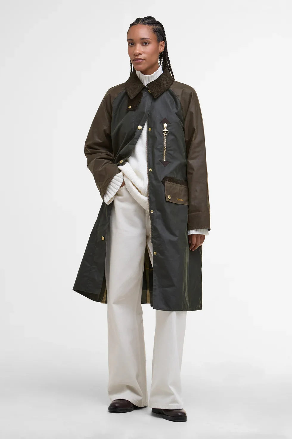 Evette Waxed Car Coat Jackets & Coats Barbour