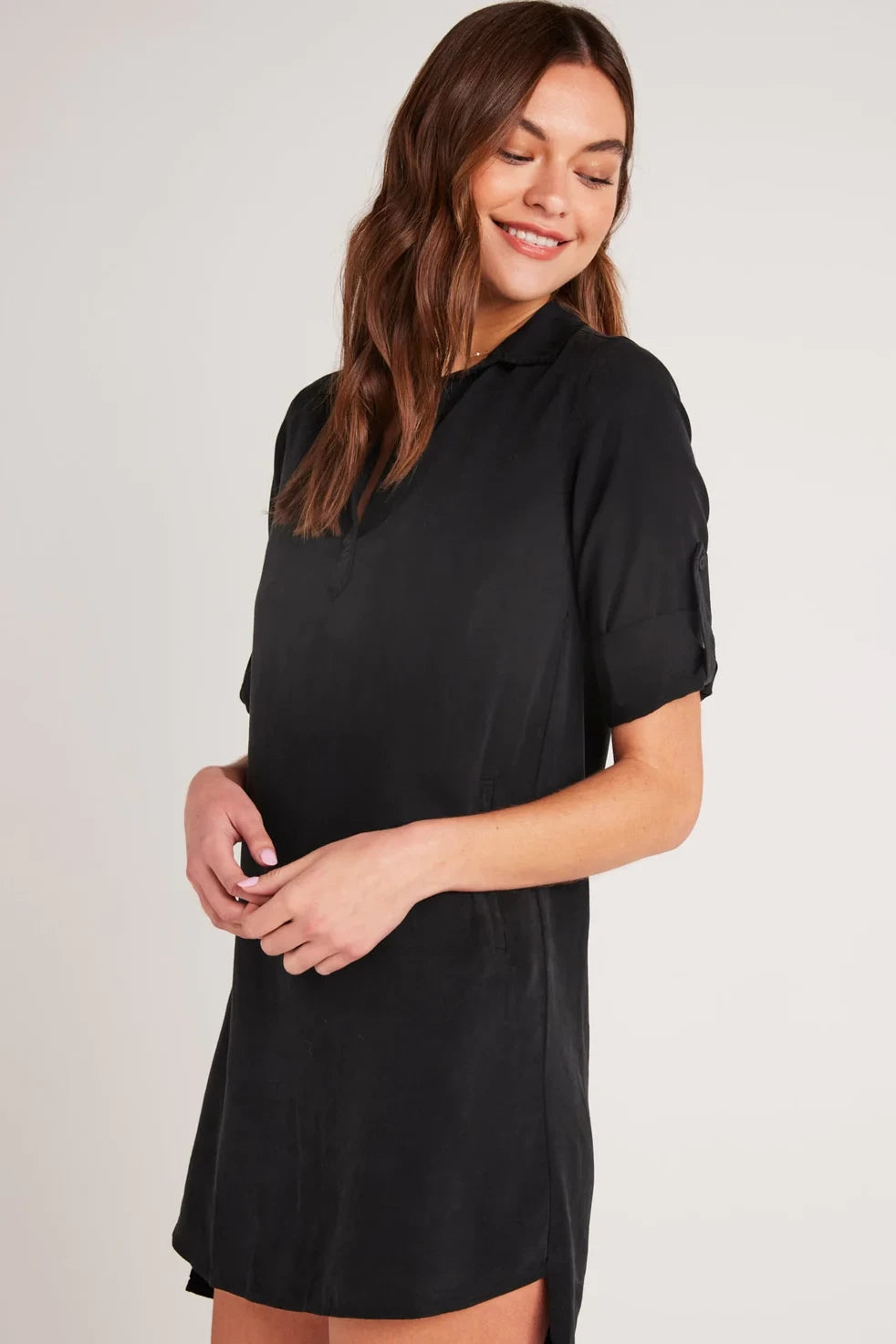 A-Line Rolled Tab Sleeve Dress Dresses Bella Dahl