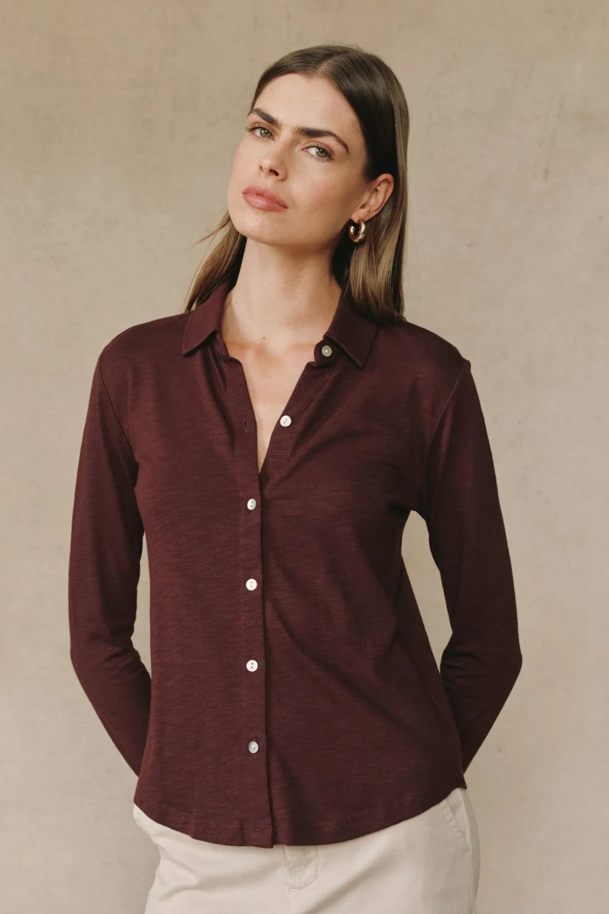Long Sleeve Knit Button Down Tops Bella Dahl