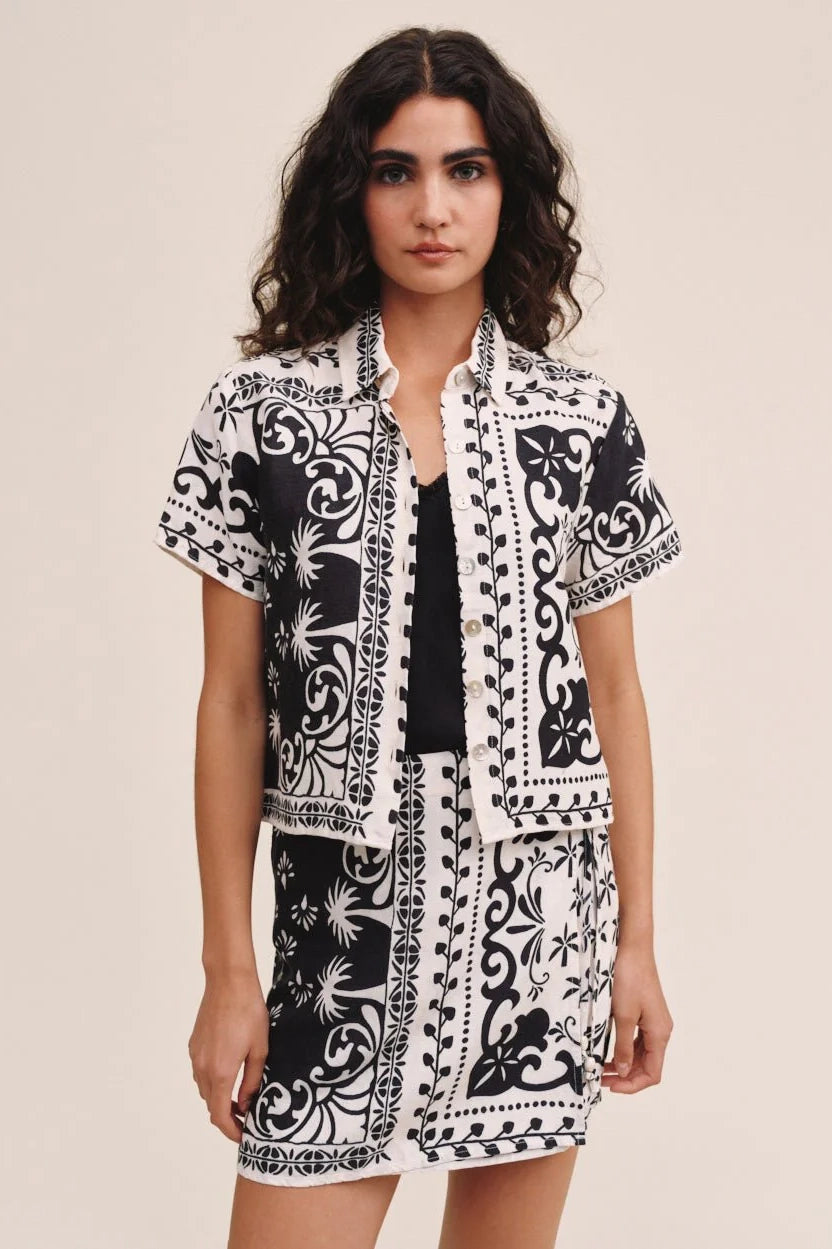 Bandana Short Sleeve Camp Shirt Shirts & Tops Bella Dahl