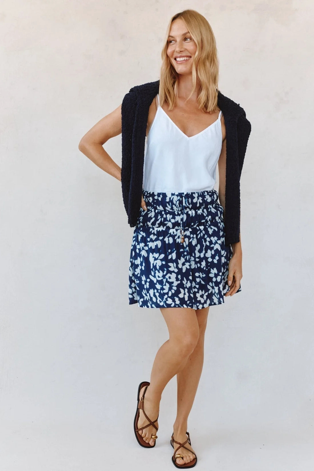 Elastic Gathered Mini Skirt Skirts Bella Dahl