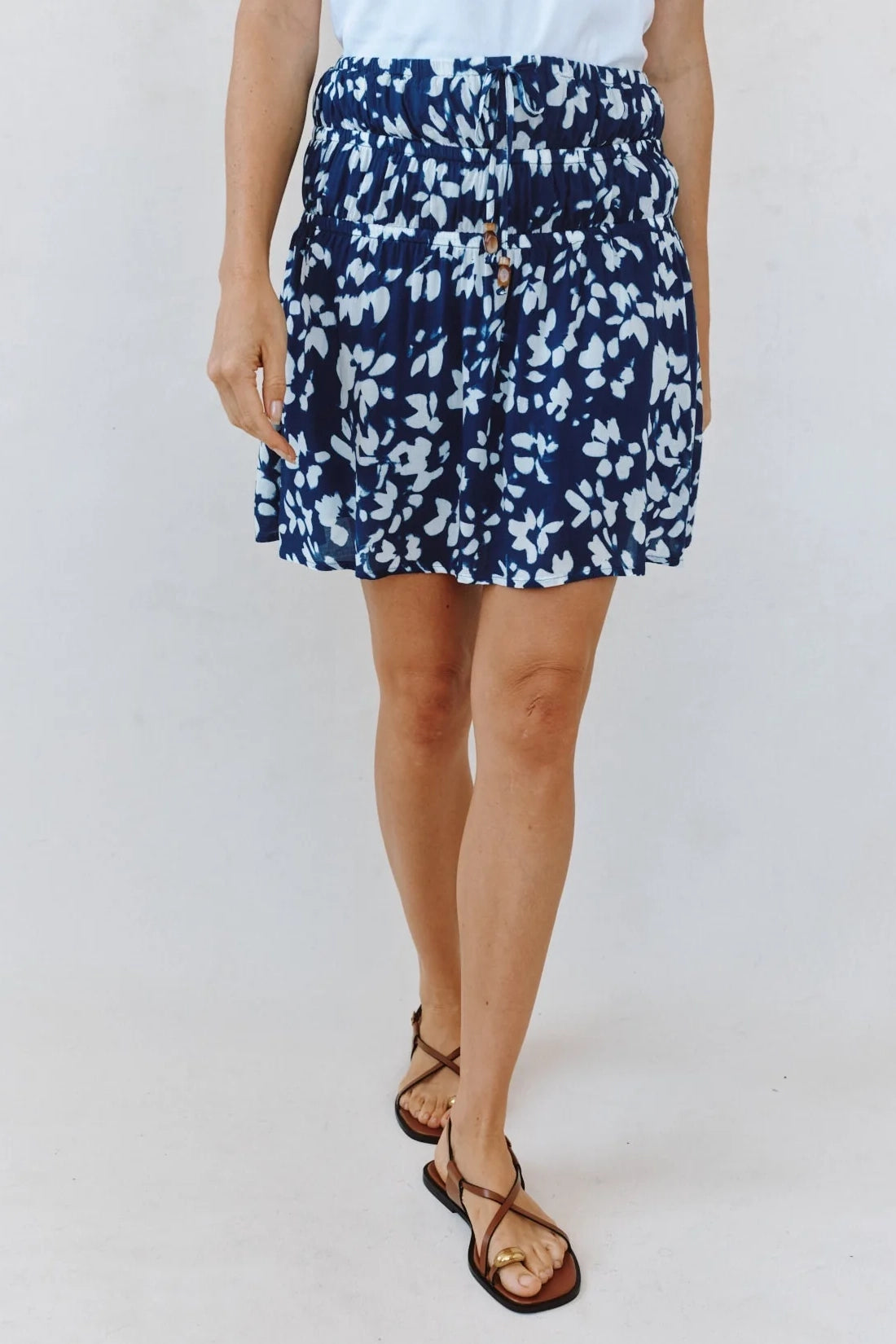 Elastic Gathered Mini Skirt Skirts Bella Dahl